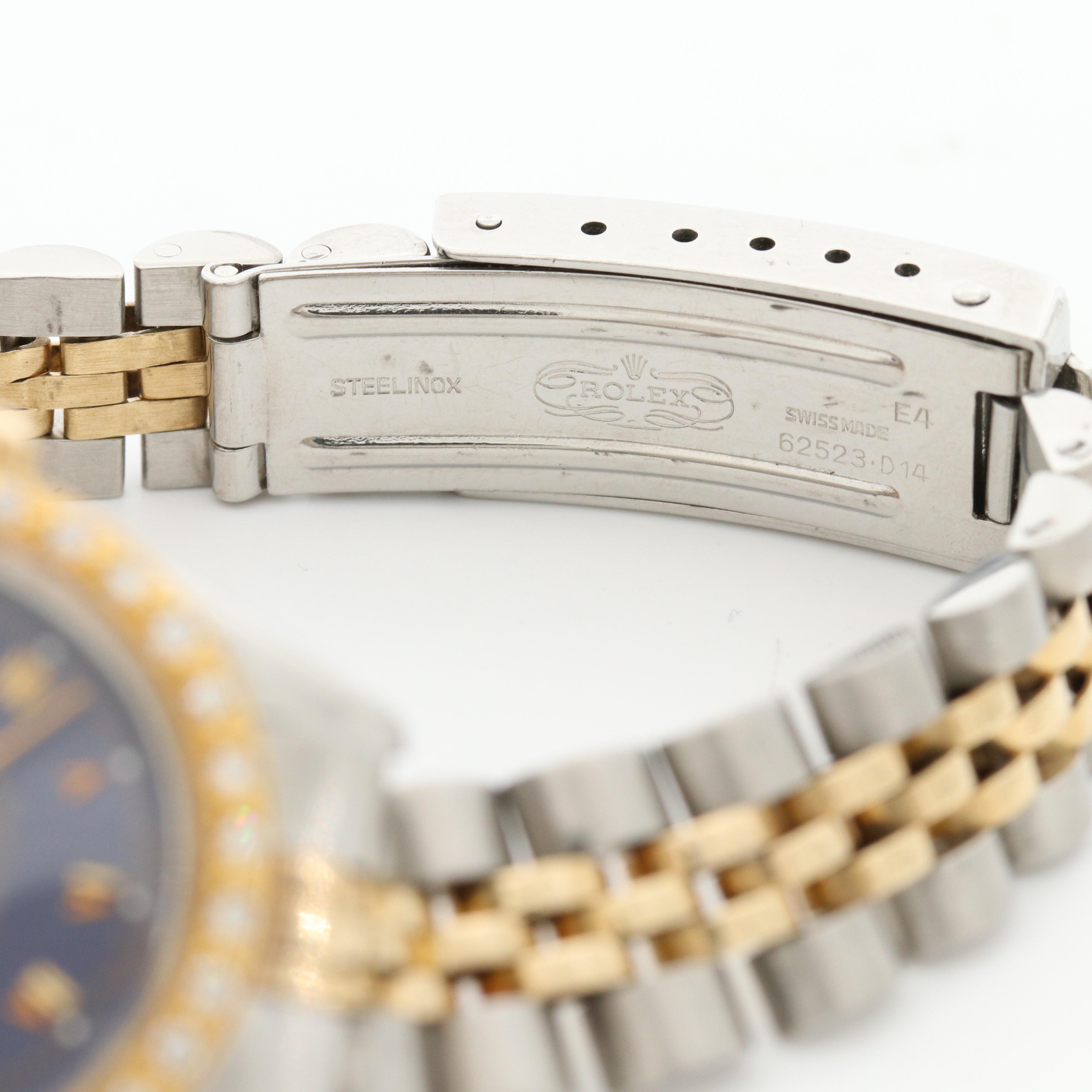 Rolex Datejust 14K Gold and Stainless Steel Watch With Diamond Bezel, 1979