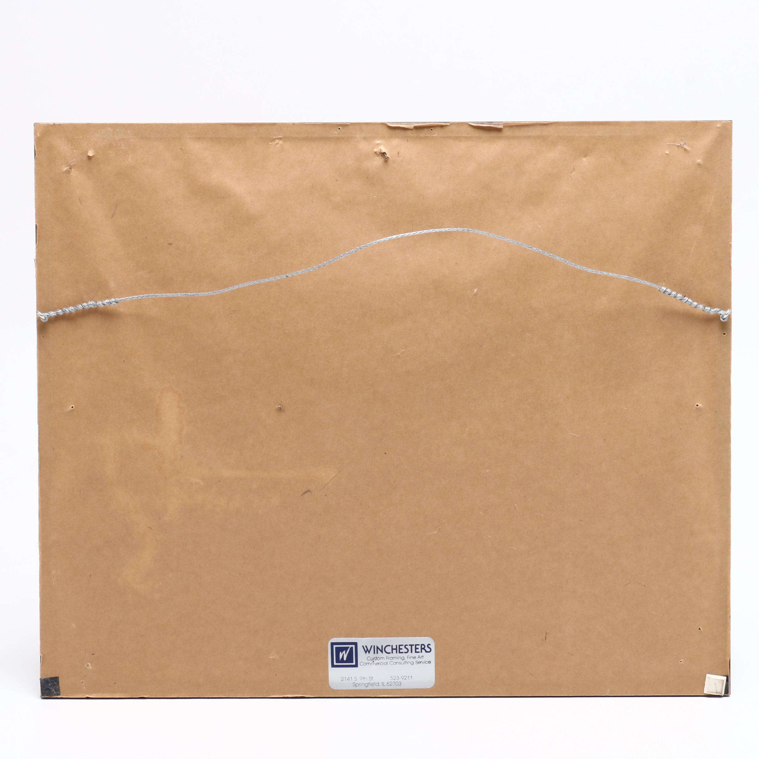 Paul Ashbrook Etching of Middle Eastern Market Scene