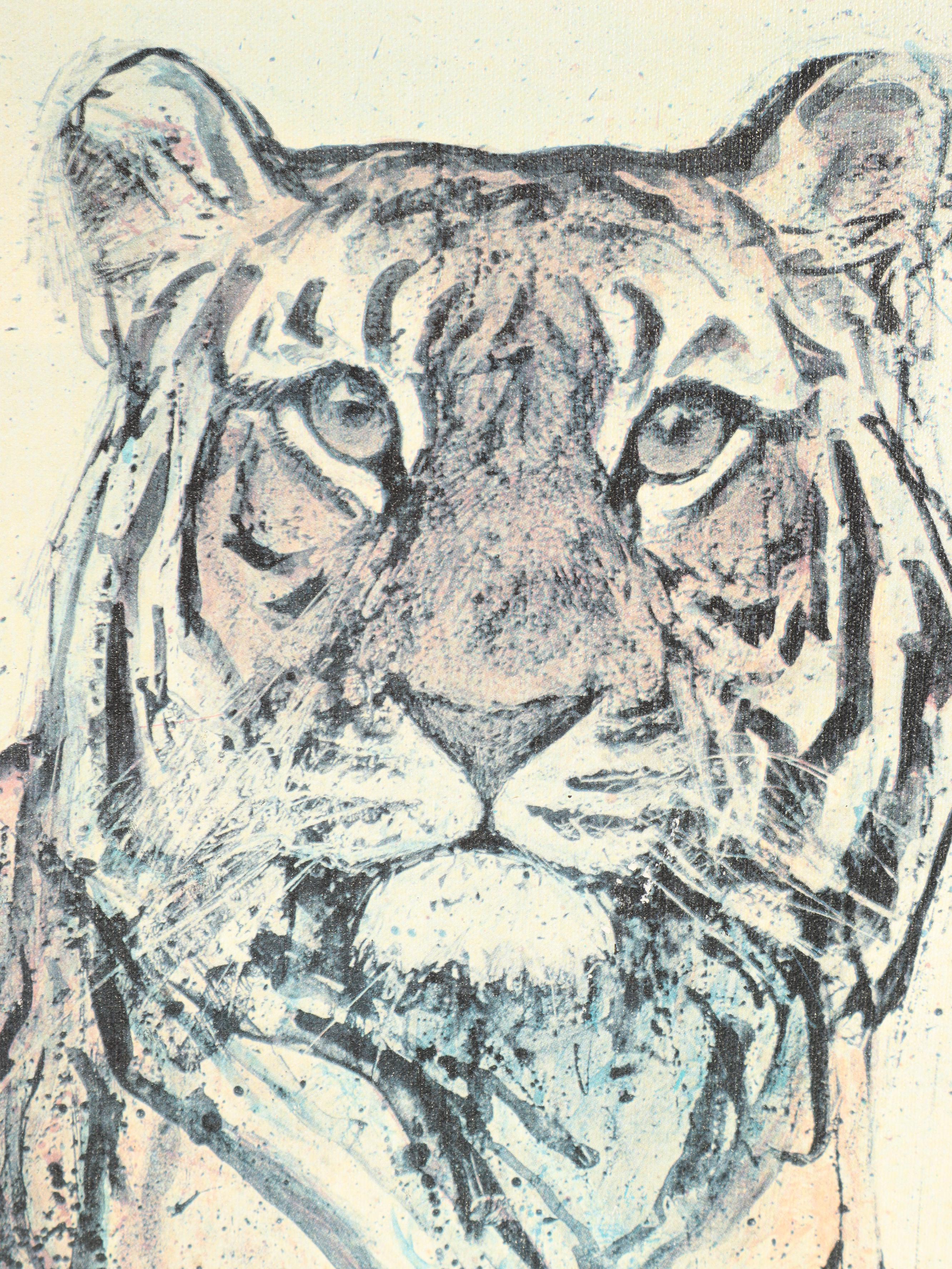 Offset Lithograph after Fritz Rudolf Hug "Reclining Tiger"