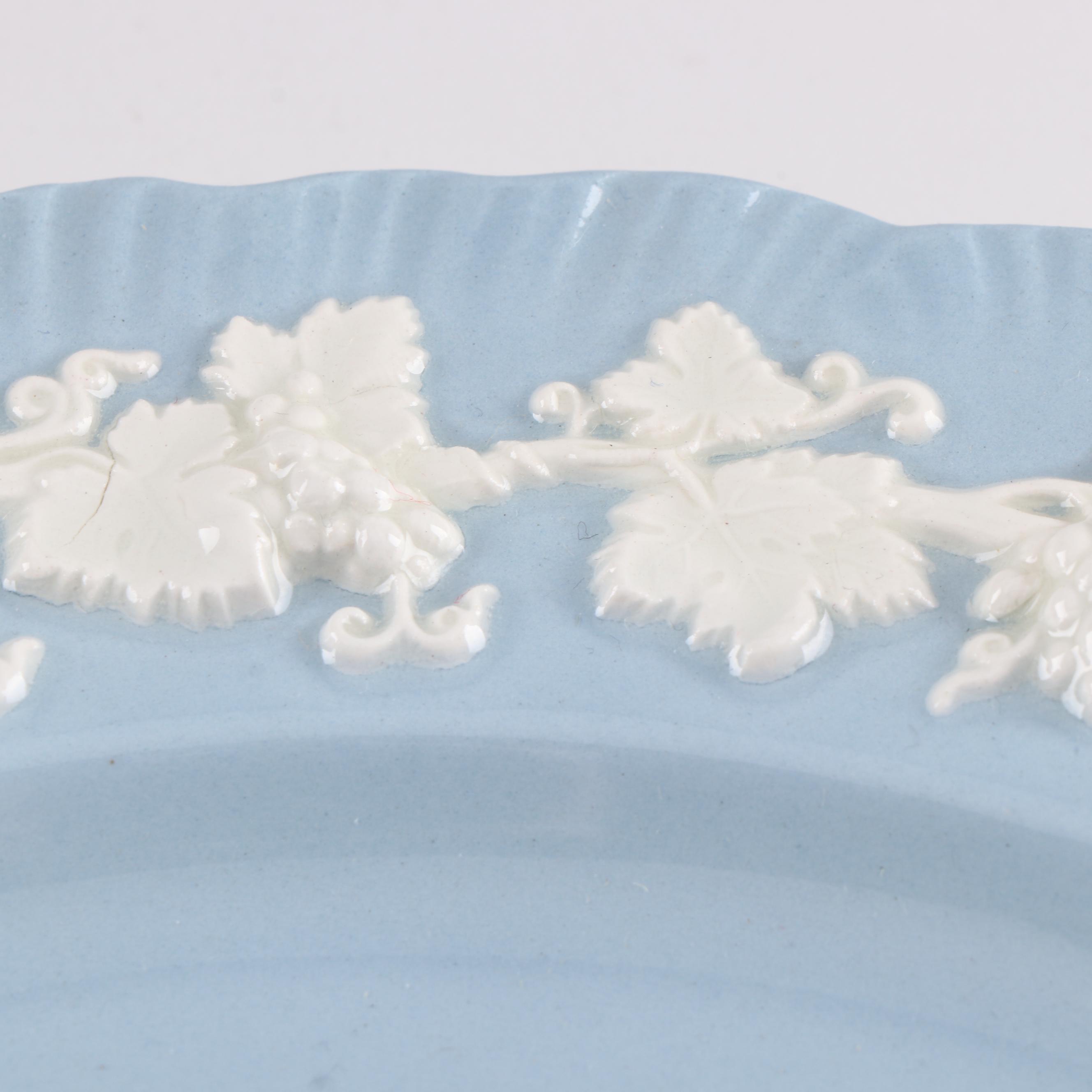 Wedgwood "Cream Color on Lavender" with Shell Edge Porcelain Dinner Plates