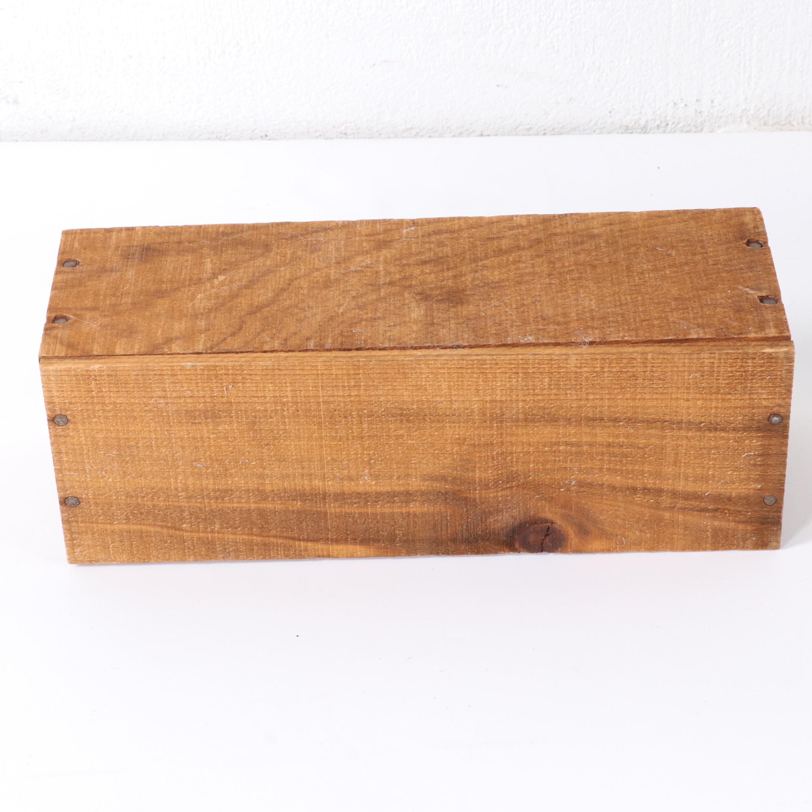 Hudepohl Beer Tray with Lotus Club Sour Mash Whiskey Crate, Vintage