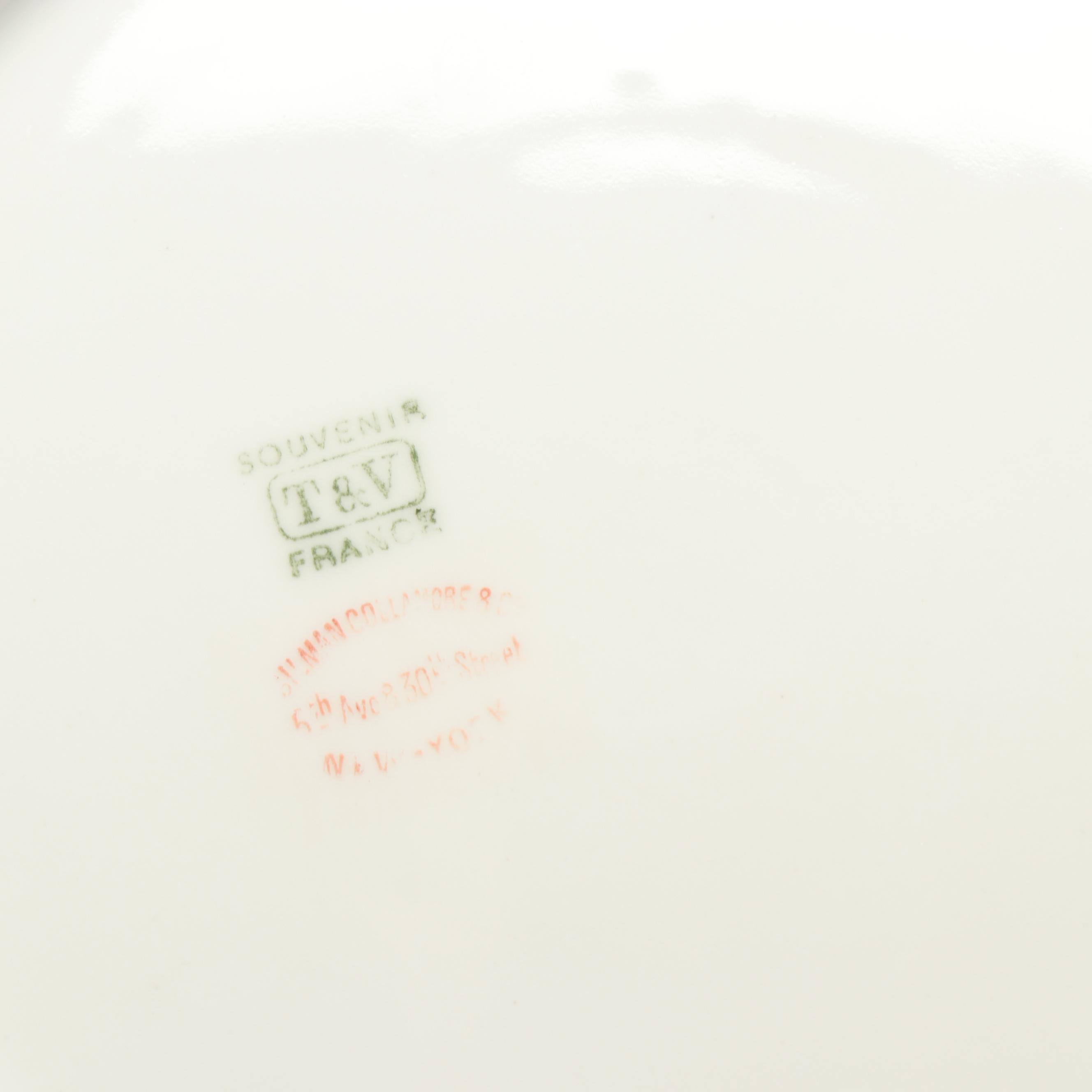 Tressemann and Vogt Dishes and Haviland Gravy Bowl