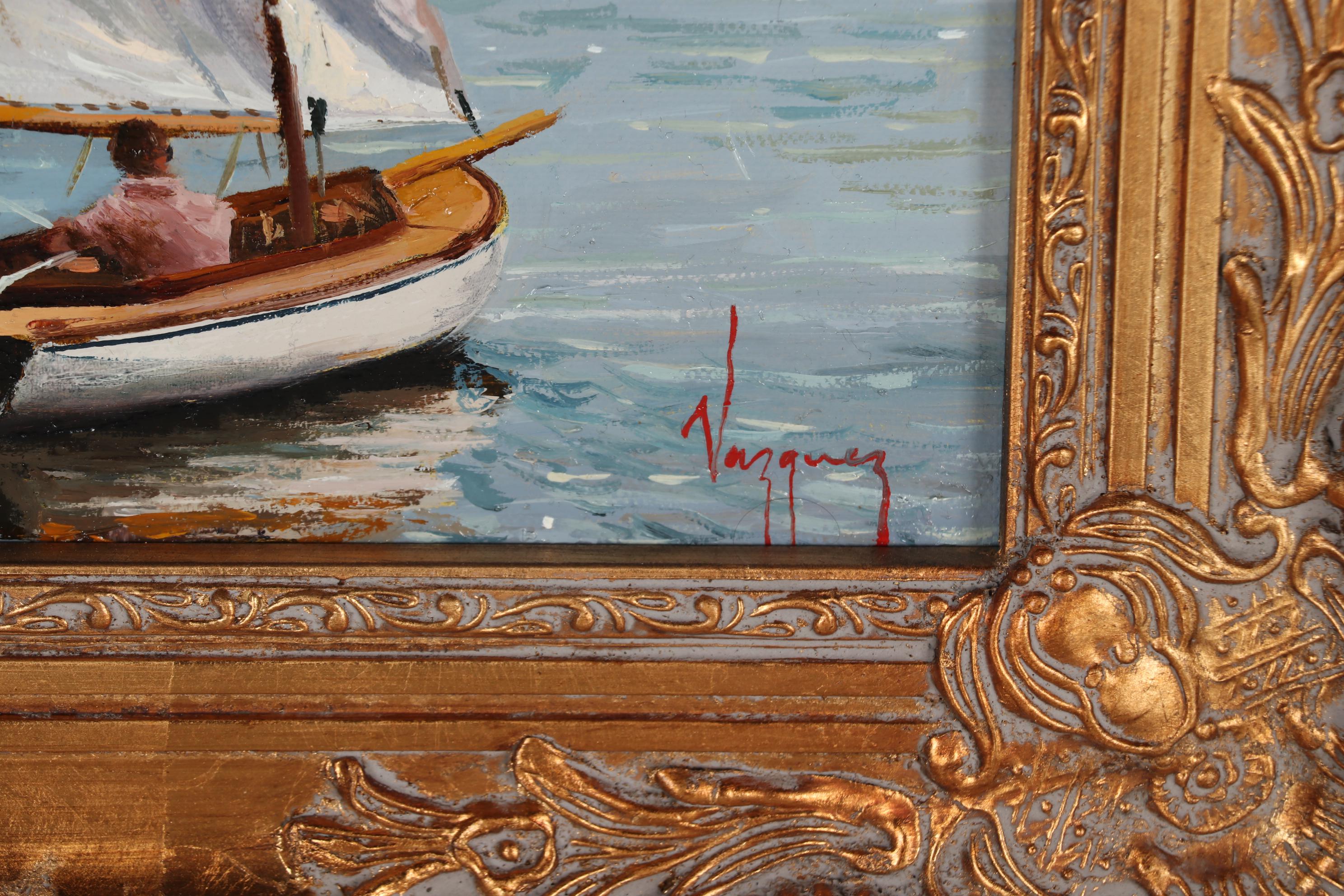 Marco Antonio Vazquez Oil Painting of Sailboat