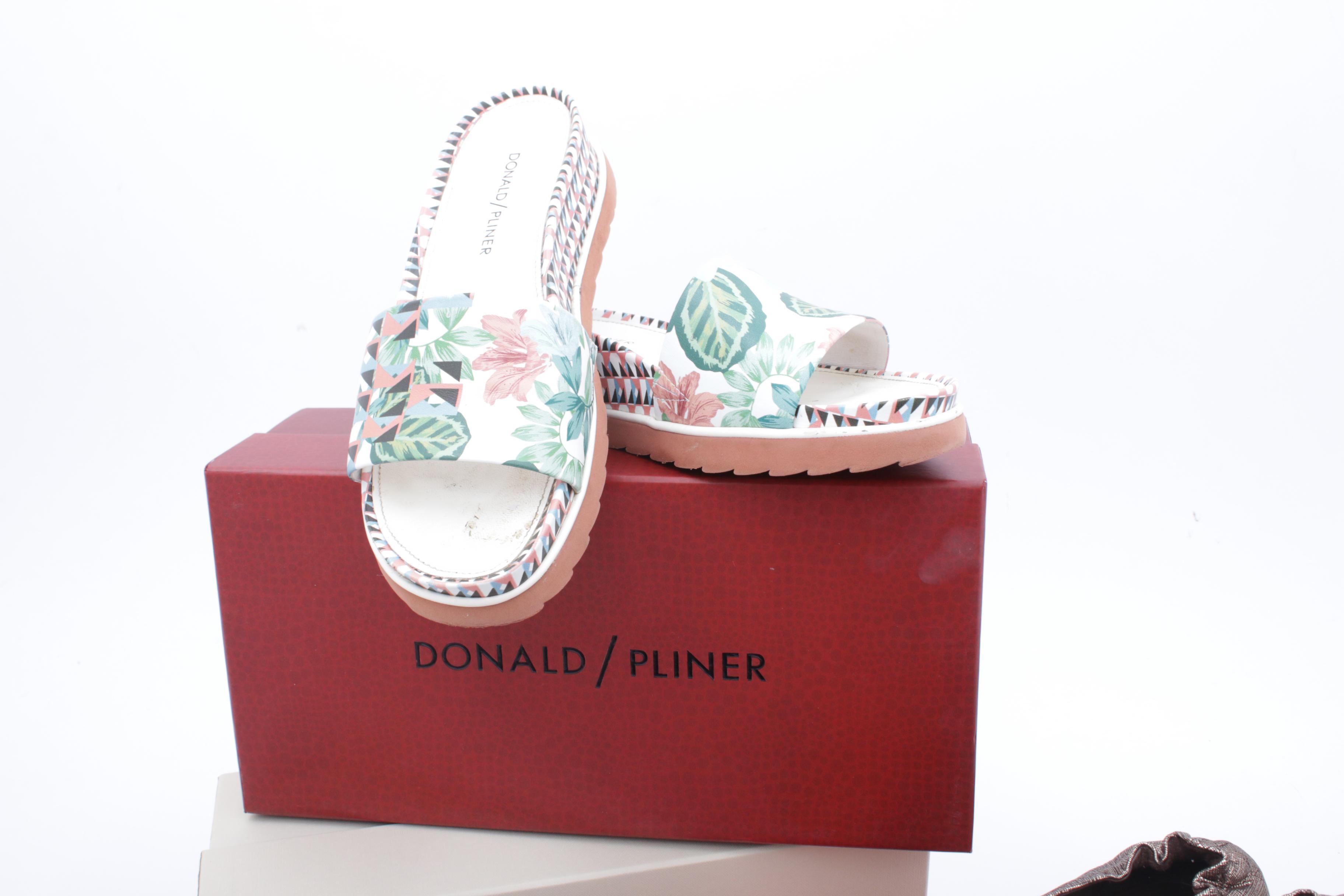 Tory Burch, Burberry and Donald J Pliner Flats and Slides