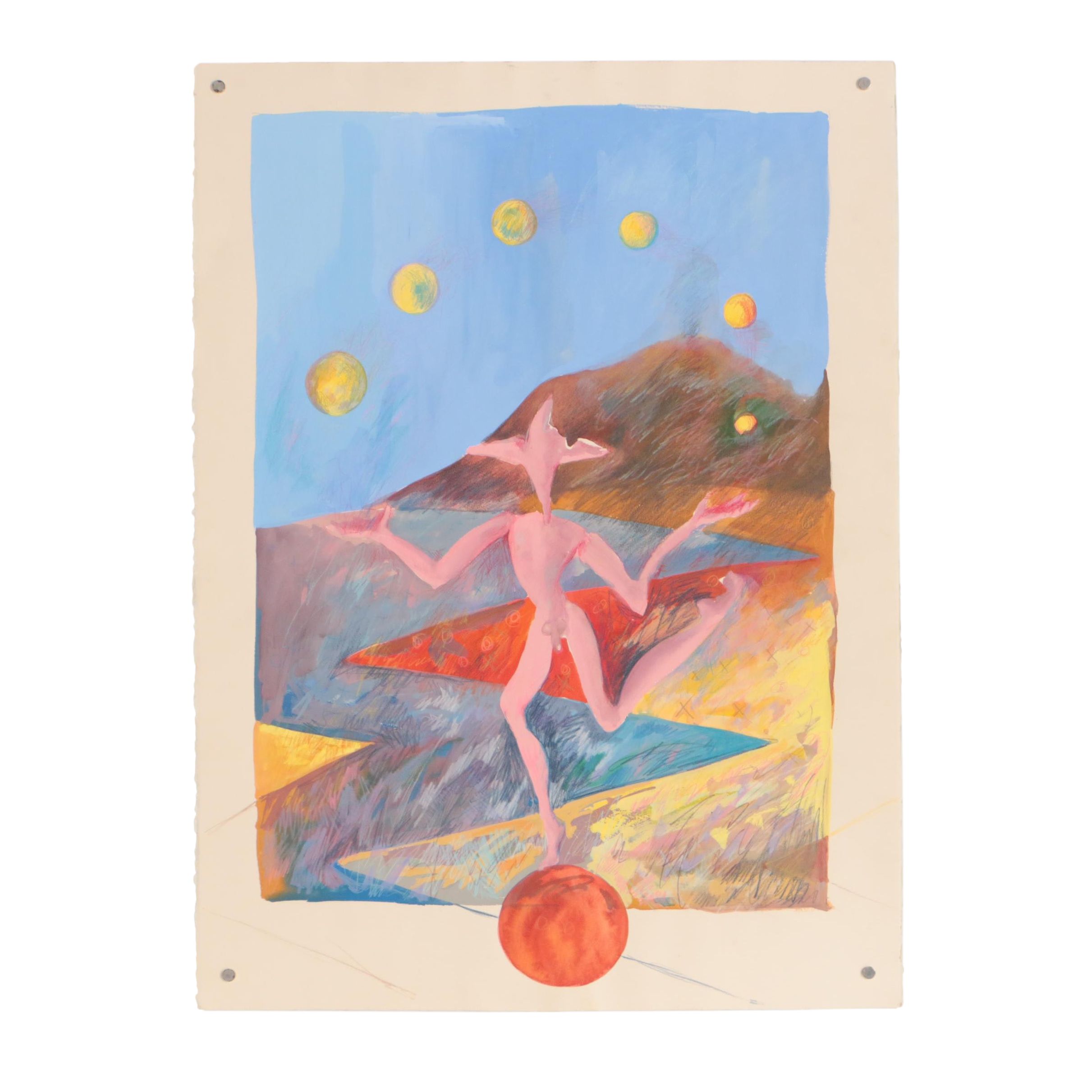 Merle Rosen Mixed Media Painting