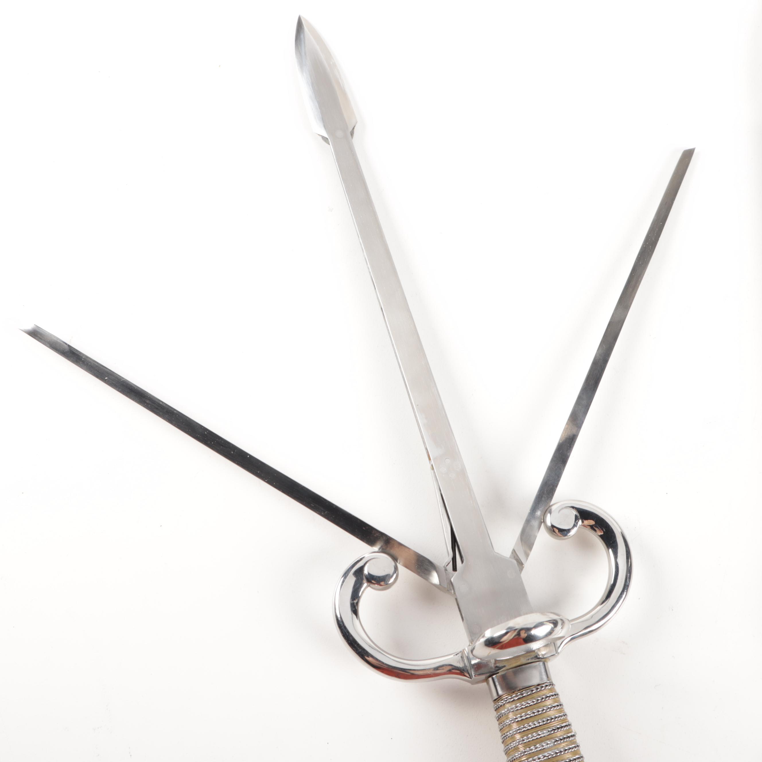 Stainless Steel Cosplay Parrying Dagger with Leather Sheath