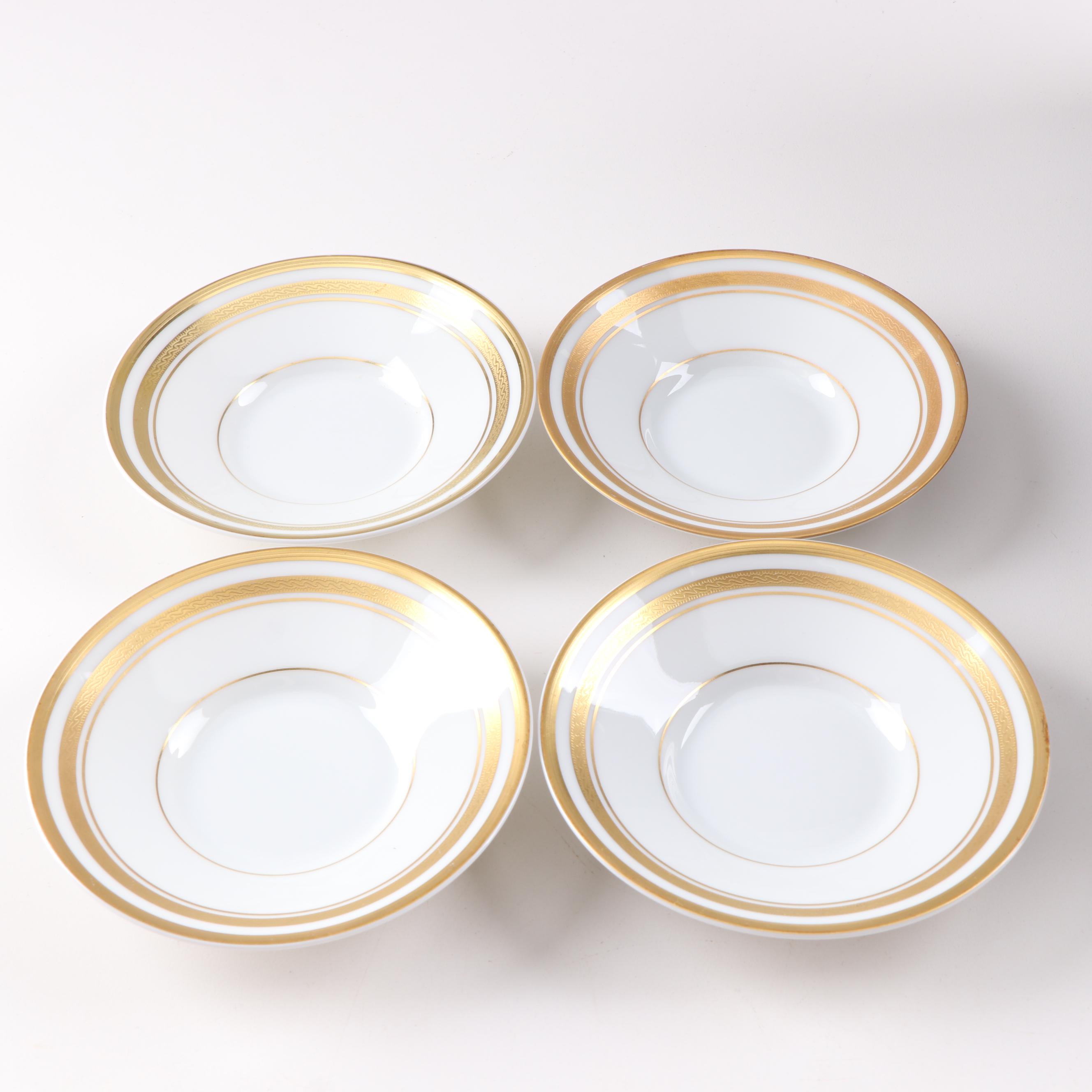Fabergé Limoges Porcelain Demitasse Cups and Saucers