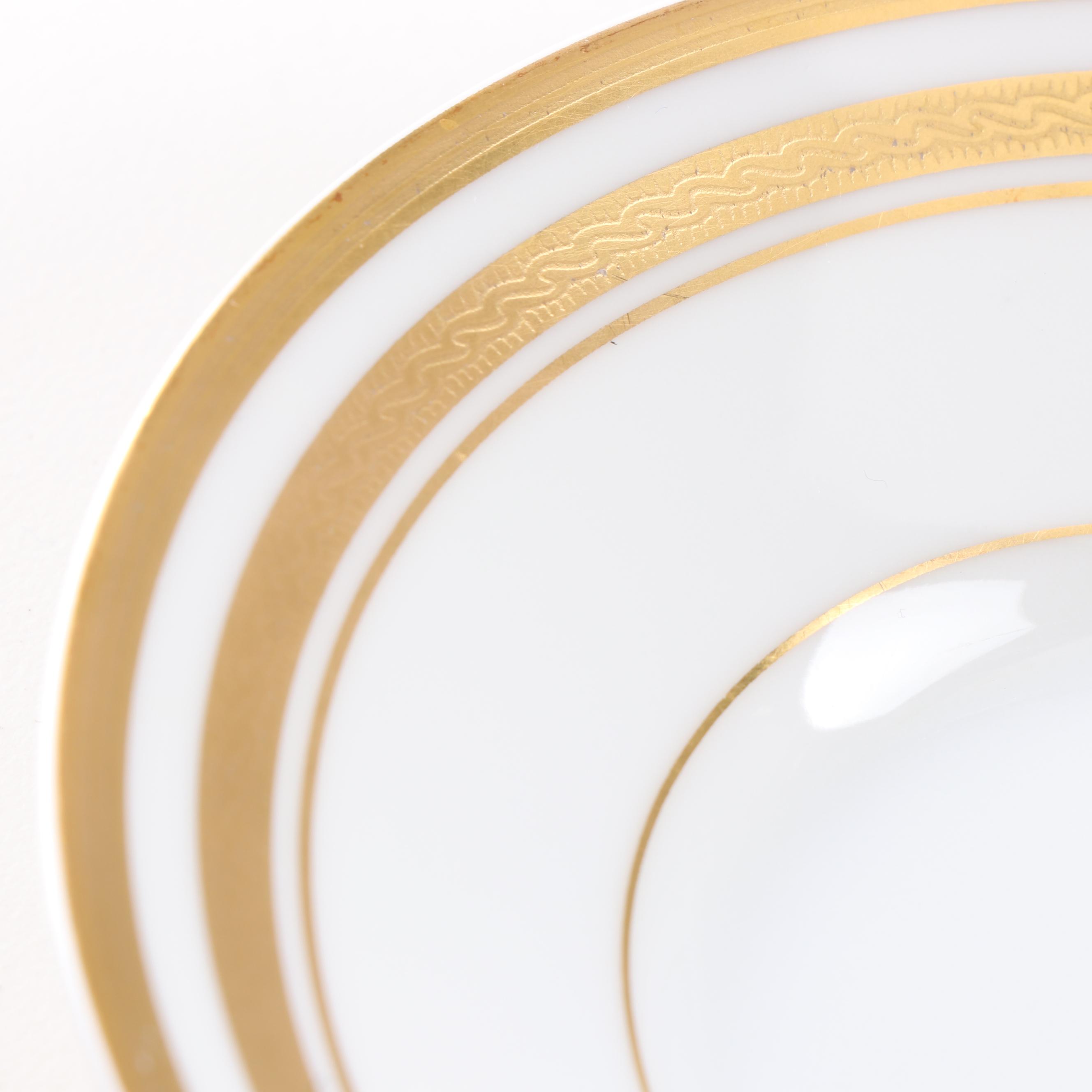 Fabergé Limoges Porcelain Demitasse Cups and Saucers