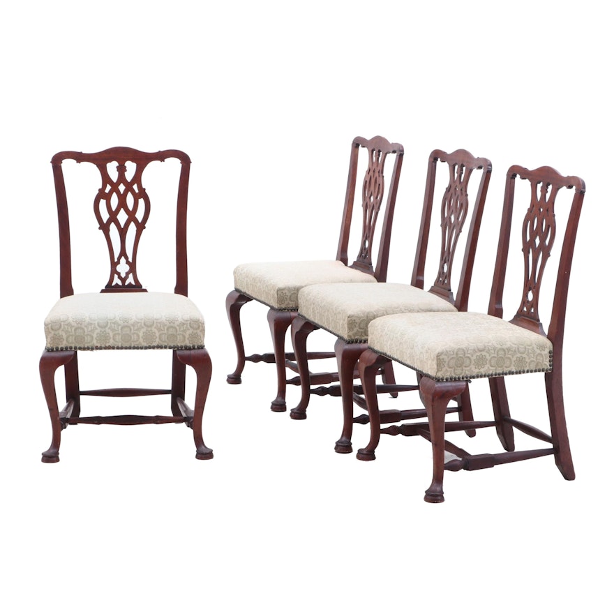 Chippendale Style Mahogany Side Chairs, Late 19th Century