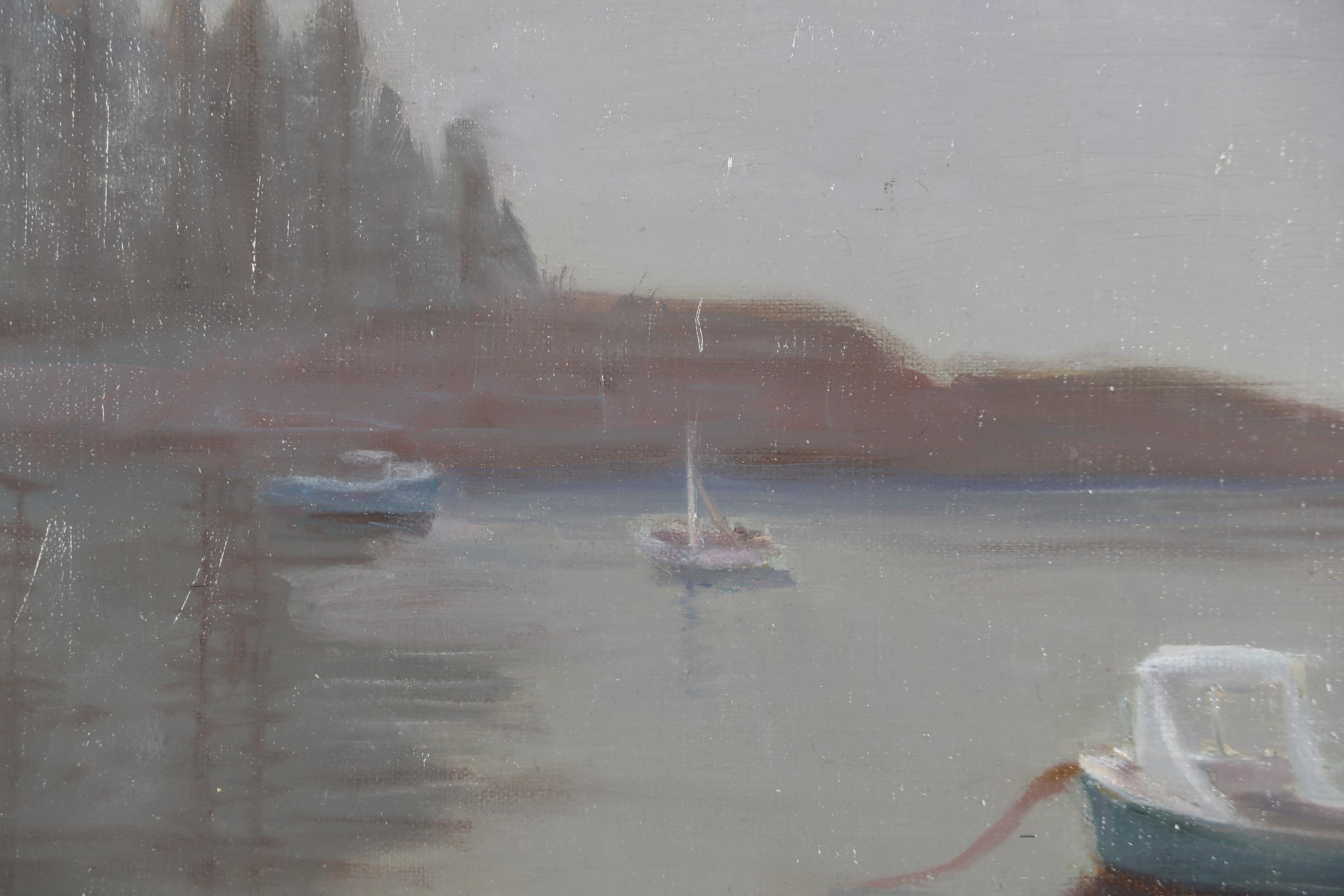 Rita Rozzi Oil Painting "Foggy Nautical Landscape"