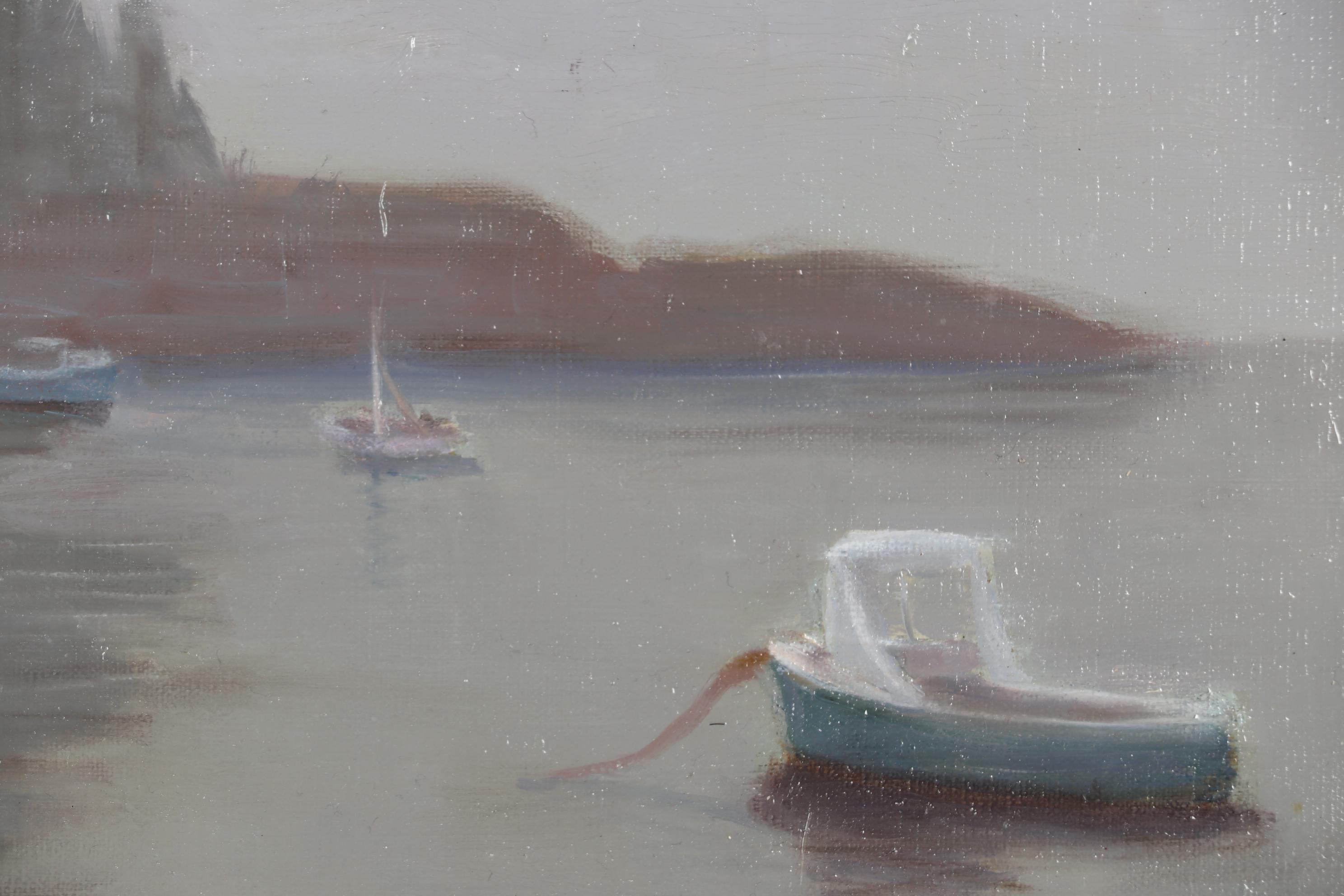 Rita Rozzi Oil Painting "Foggy Nautical Landscape"