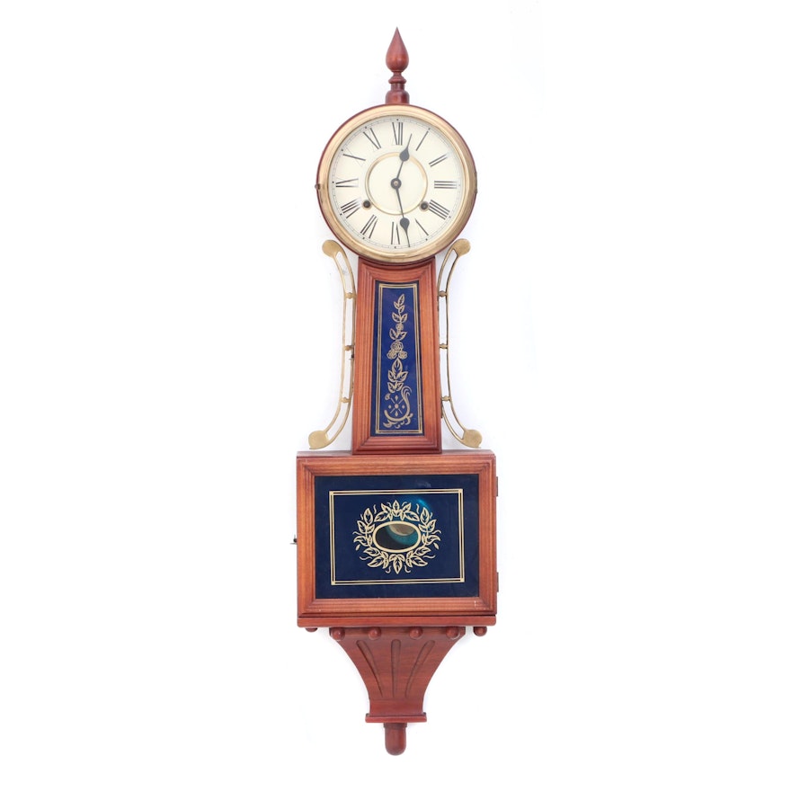 Mahogany Banjo Clock, Mid-20th Century