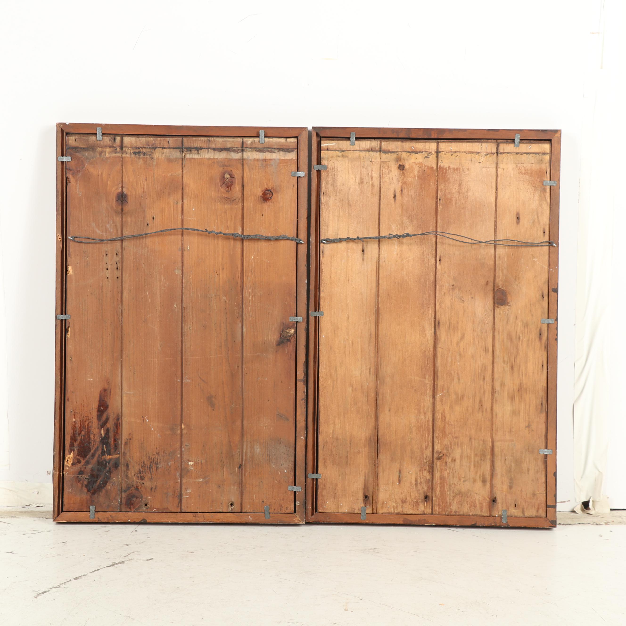 Carved Wood Wall Hanging Panels