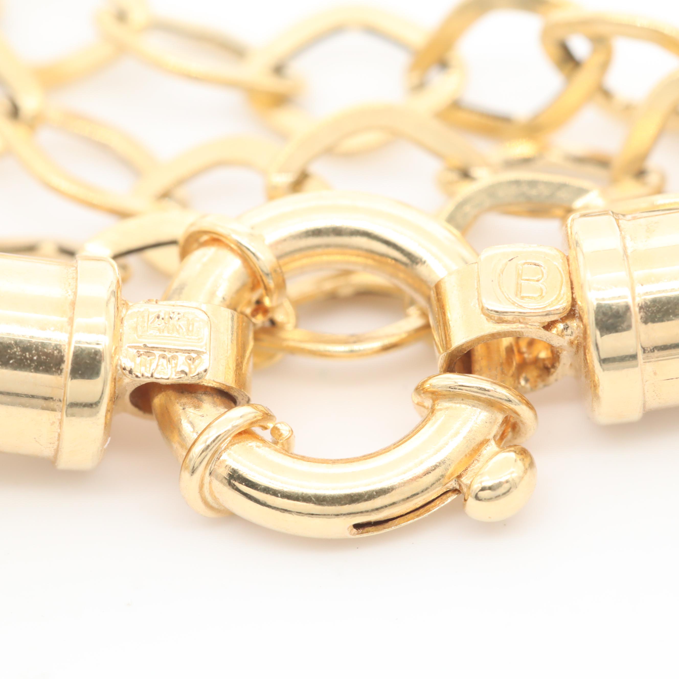 14K Yellow Gold Triple Strand Necklace