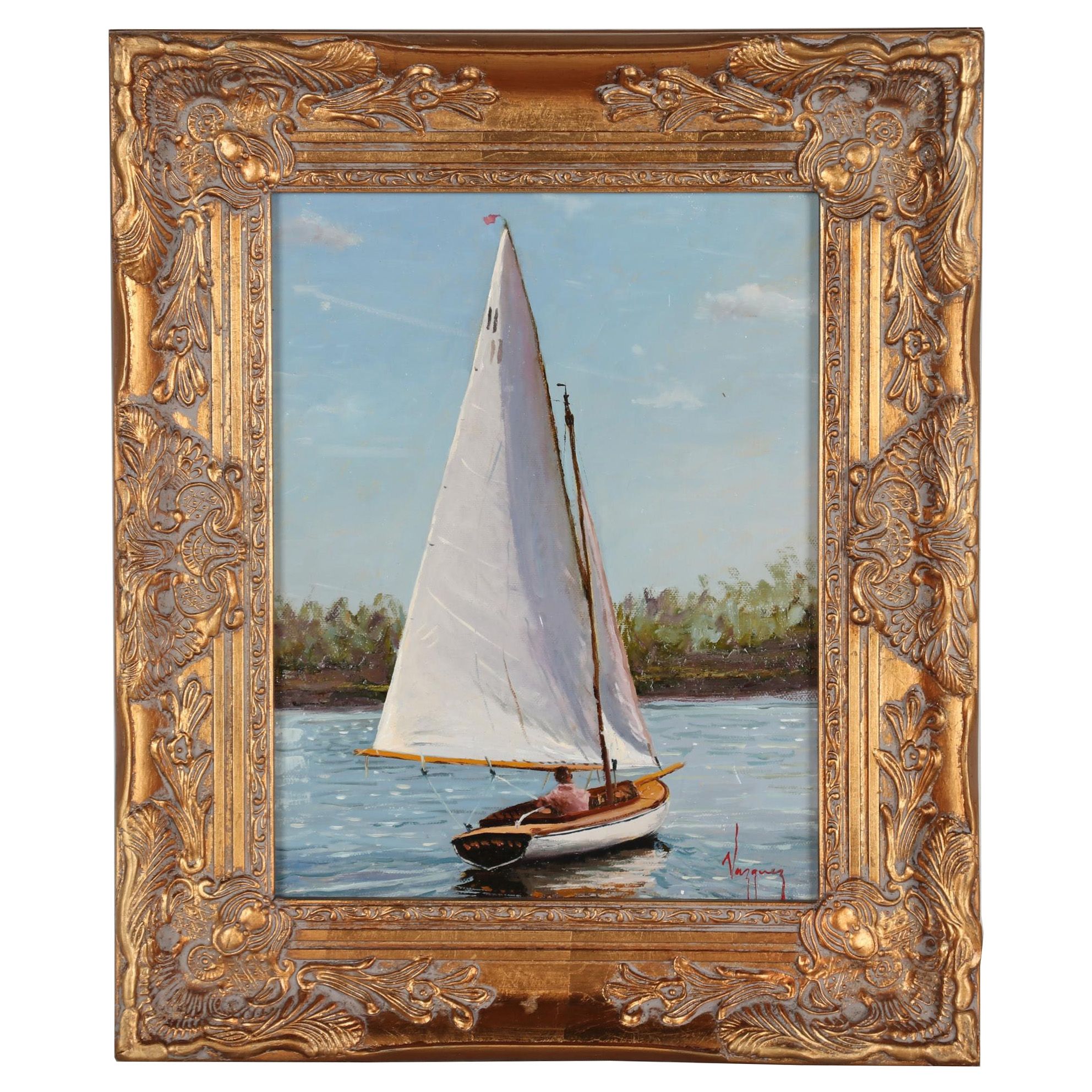 Marco Antonio Vazquez Oil Painting of Sailboat