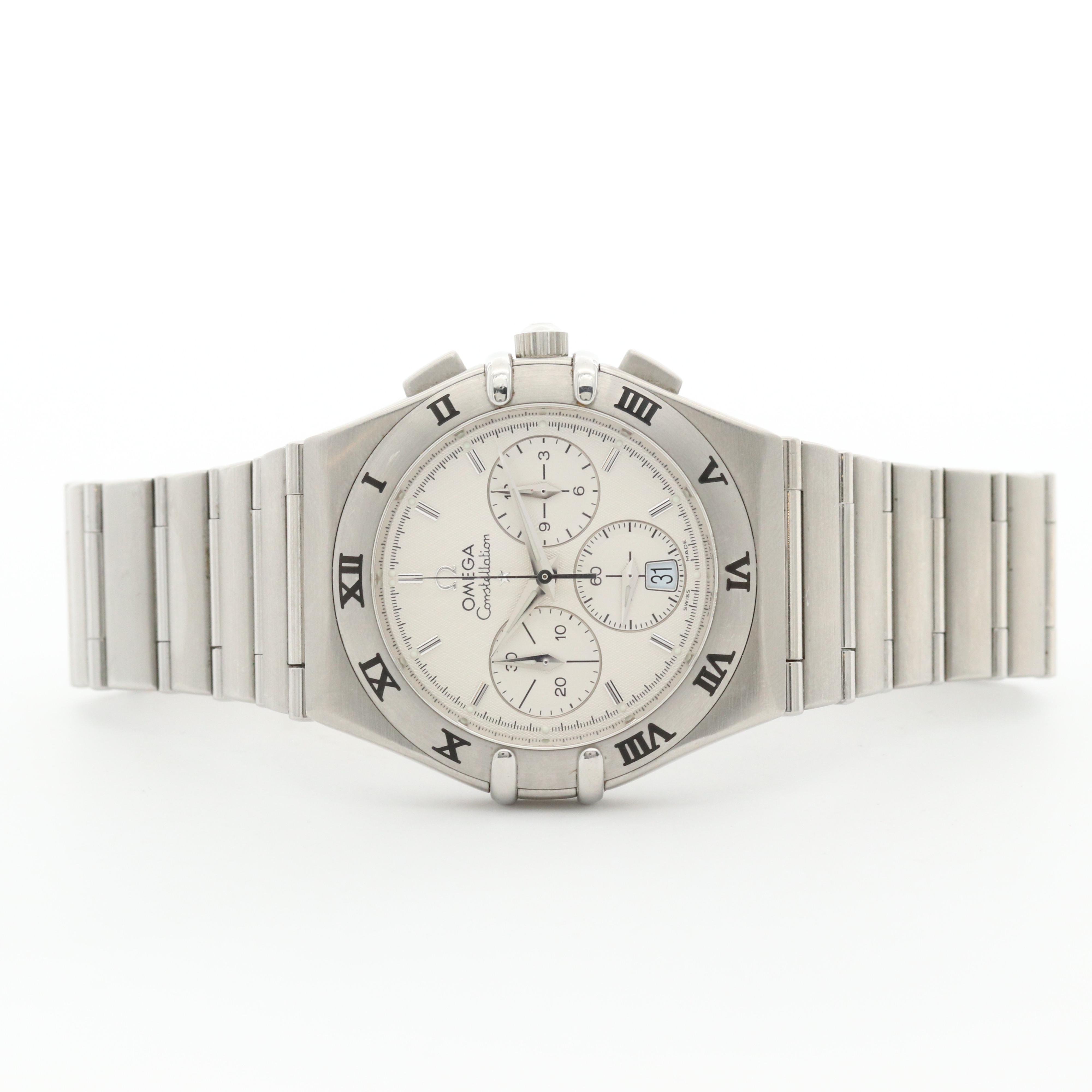 Omega Constellation Stainless Steel Quartz Chronograph Award Watch, 2001