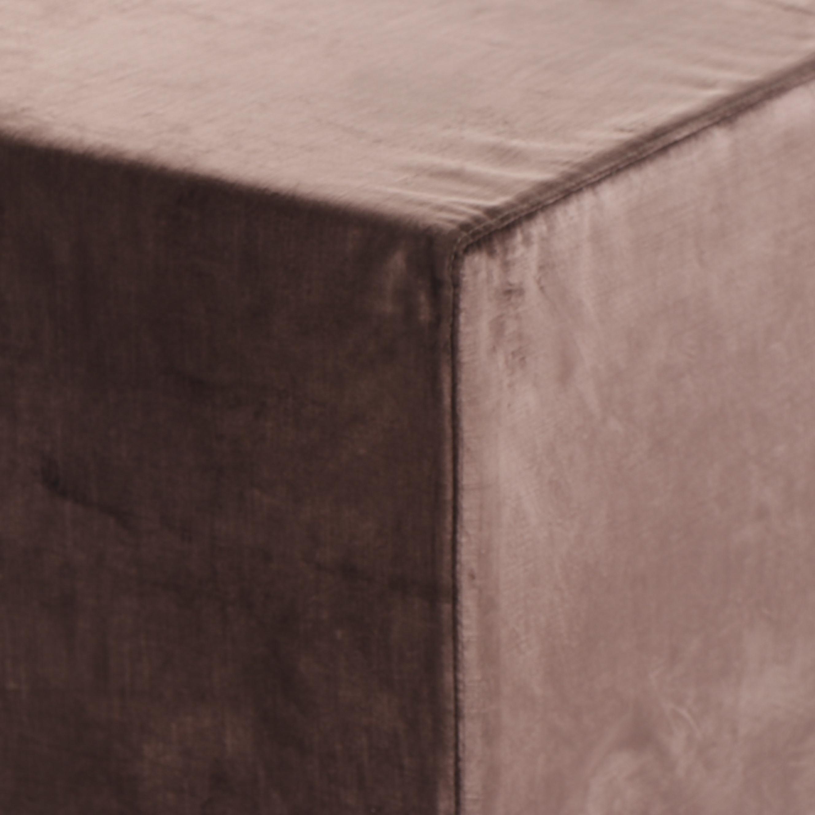 Contemporary Purple Velvet Upholstered Ottoman