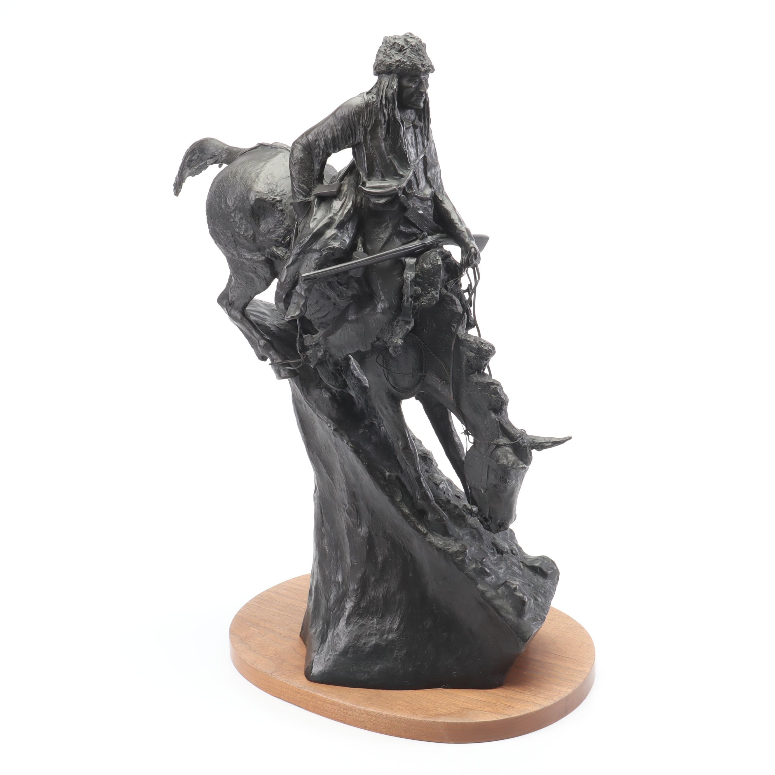 Joseph Di Lorenzo Recast Bronze Sculpture After Frederic Remington