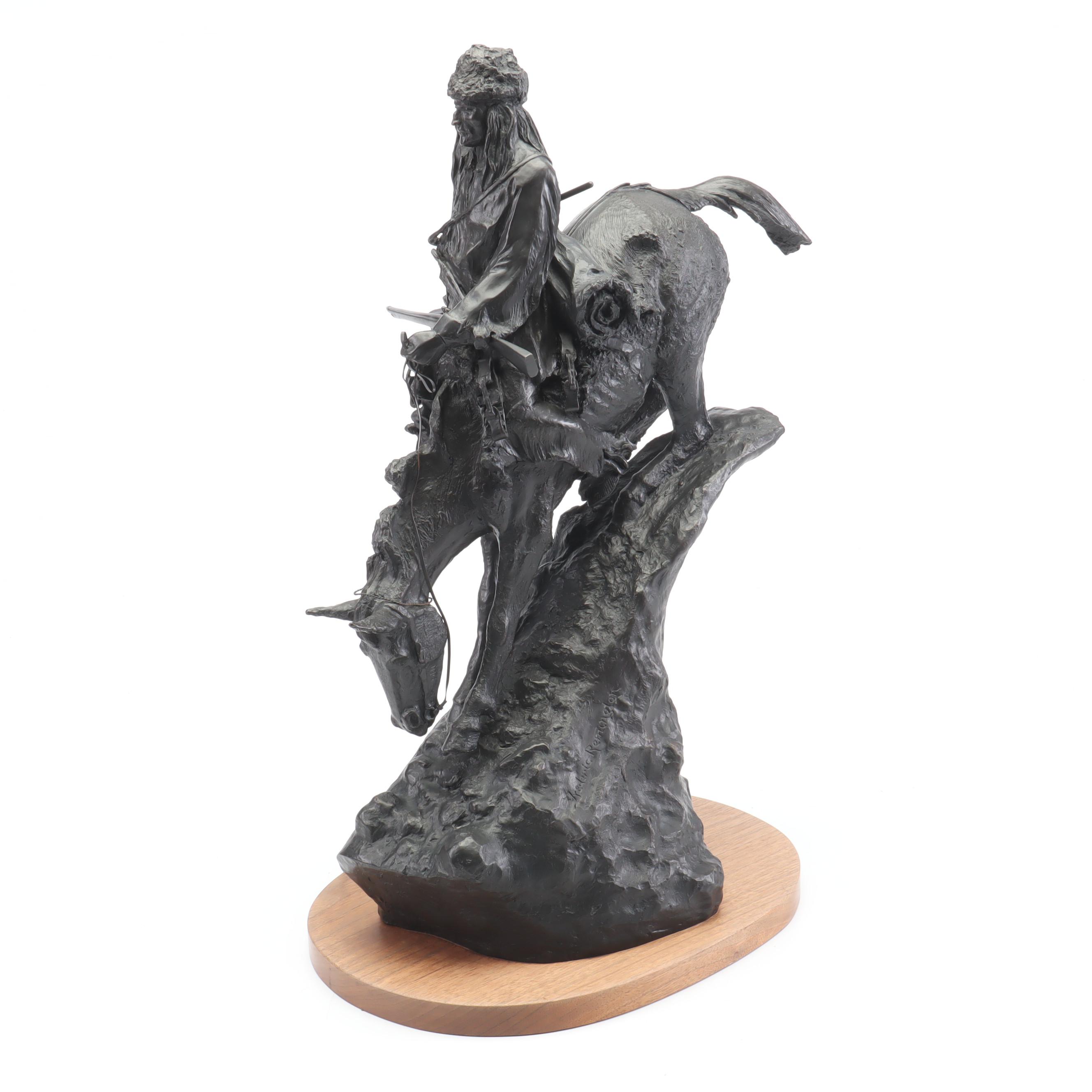 Joseph Di Lorenzo Recast Bronze Sculpture After Frederic Remington