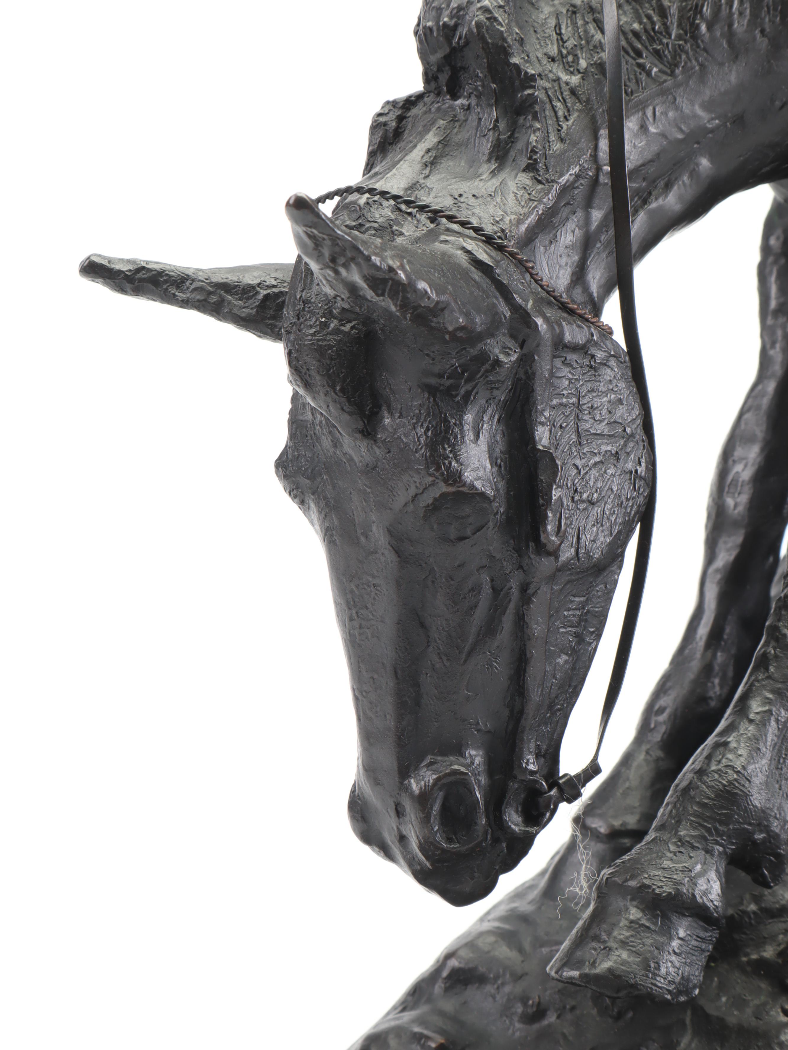 Joseph Di Lorenzo Recast Bronze Sculpture After Frederic Remington