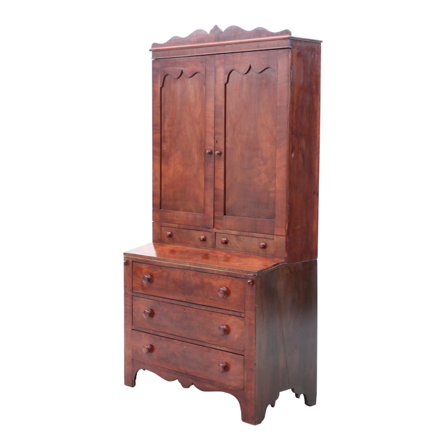 American Classical / Gothic Mahogany Secretary Desk