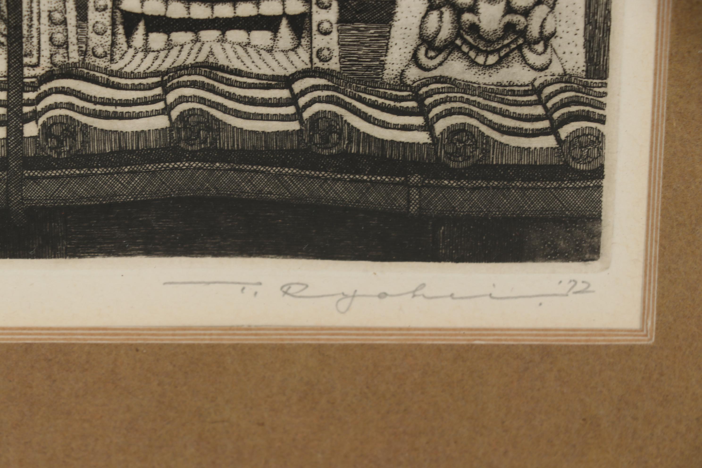 Tanaka Ryohei Etching, 1972