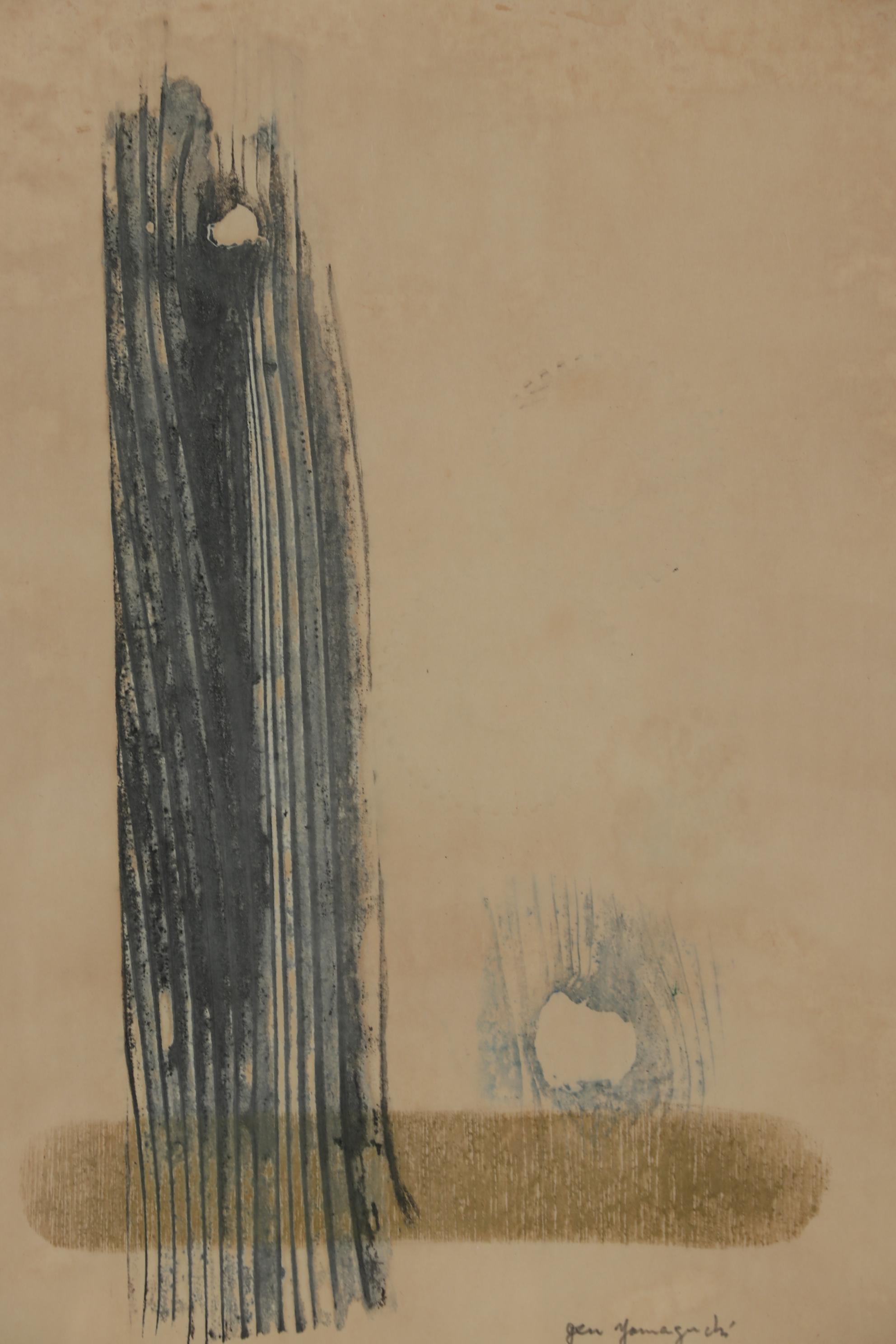 Gen Yamaguchi Woodblock "Encounter"