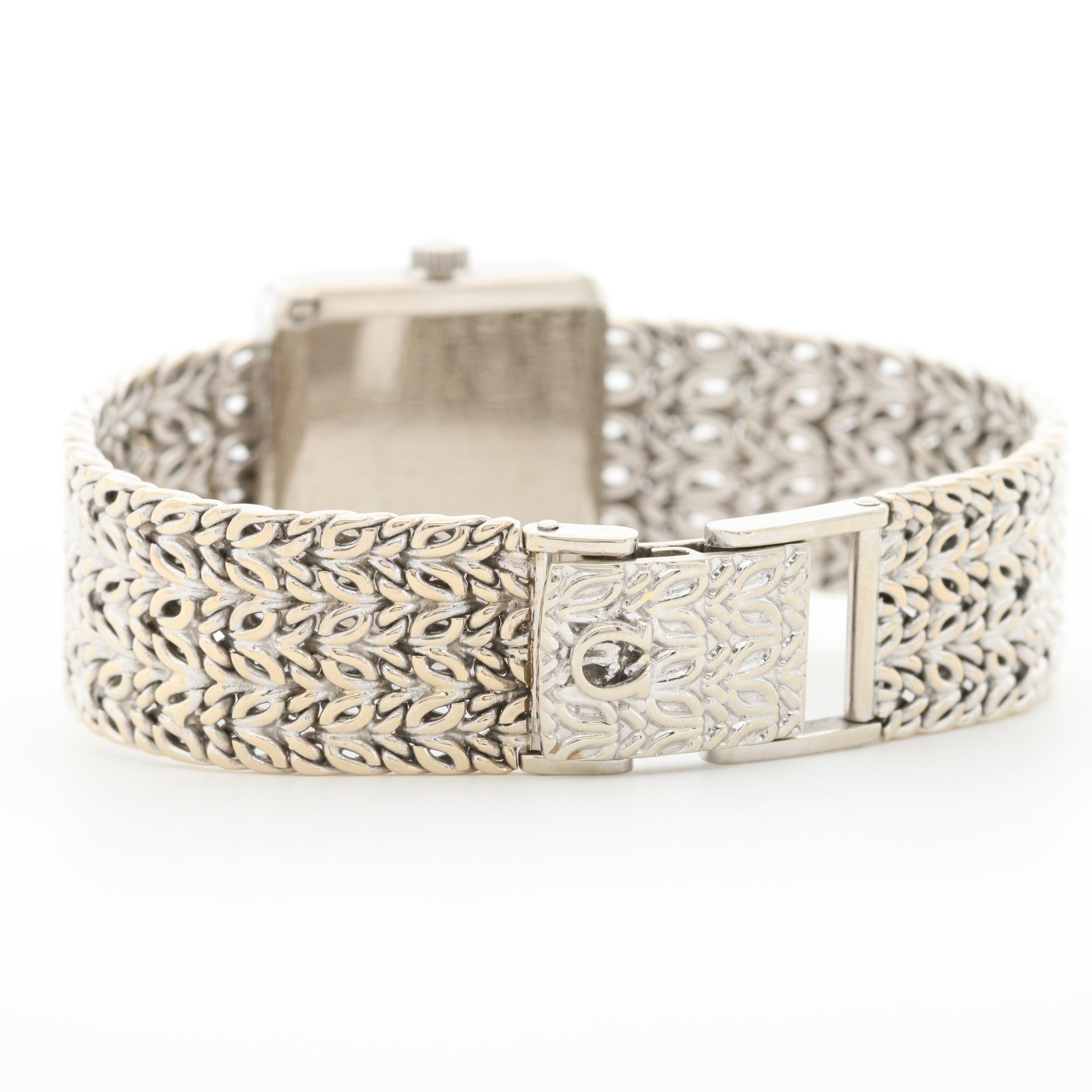 Vintage Omega Deville 18K White Gold Stem Wind Watch