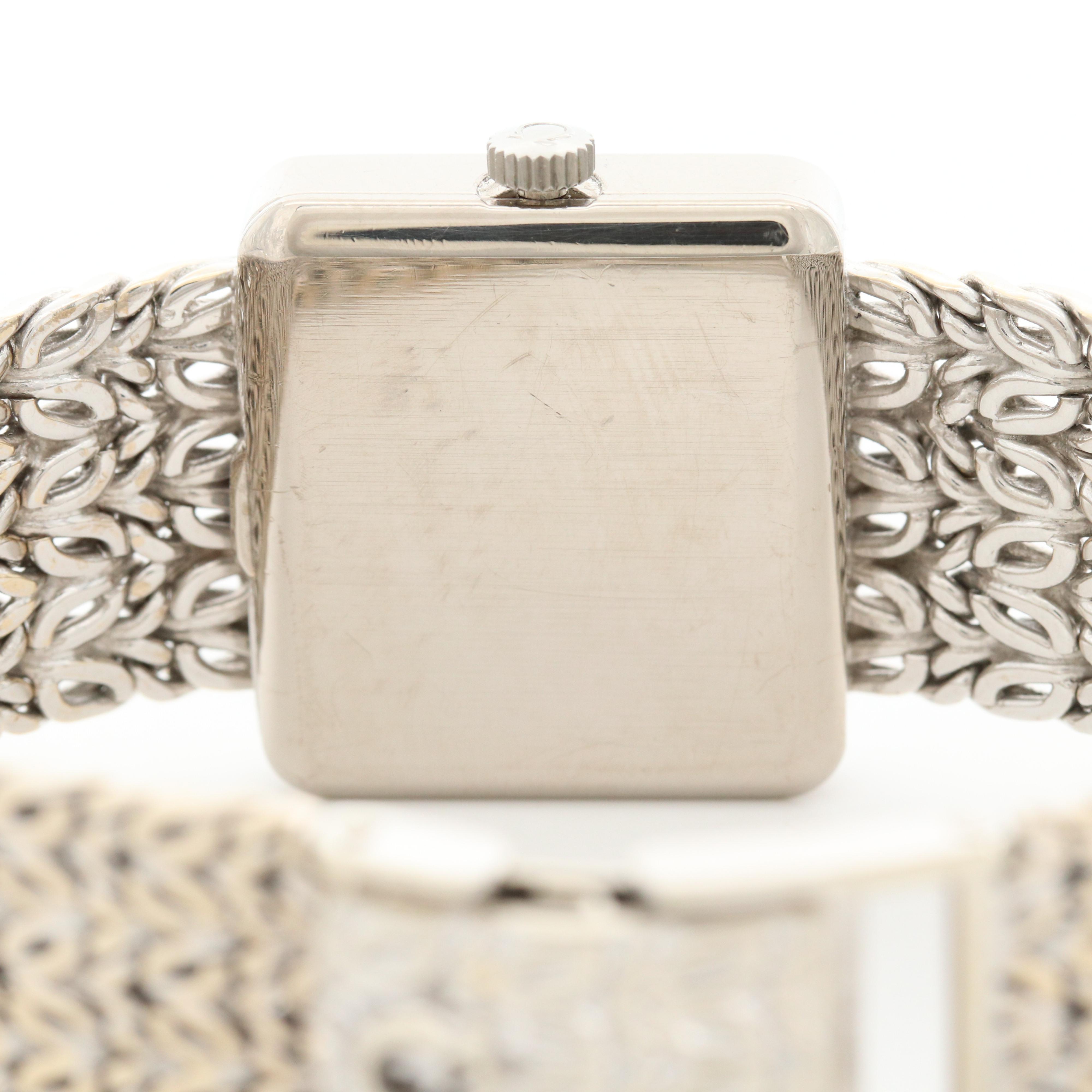 Vintage Omega Deville 18K White Gold Stem Wind Watch