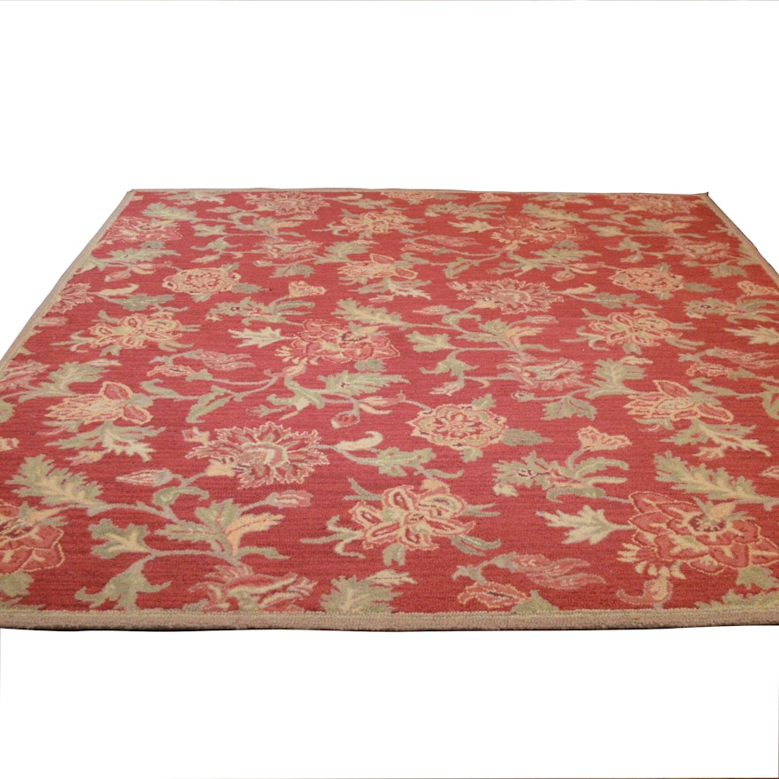 Tufted Pottery Barn "Palampore Red" Wool Rug