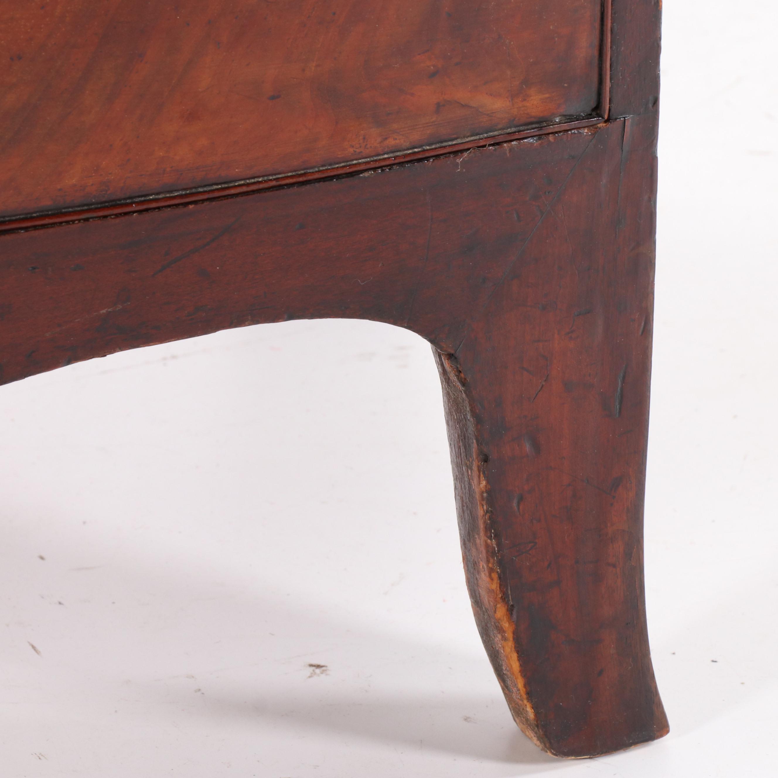English Regency Period Walnut Bow Front Chest, Circa 1830