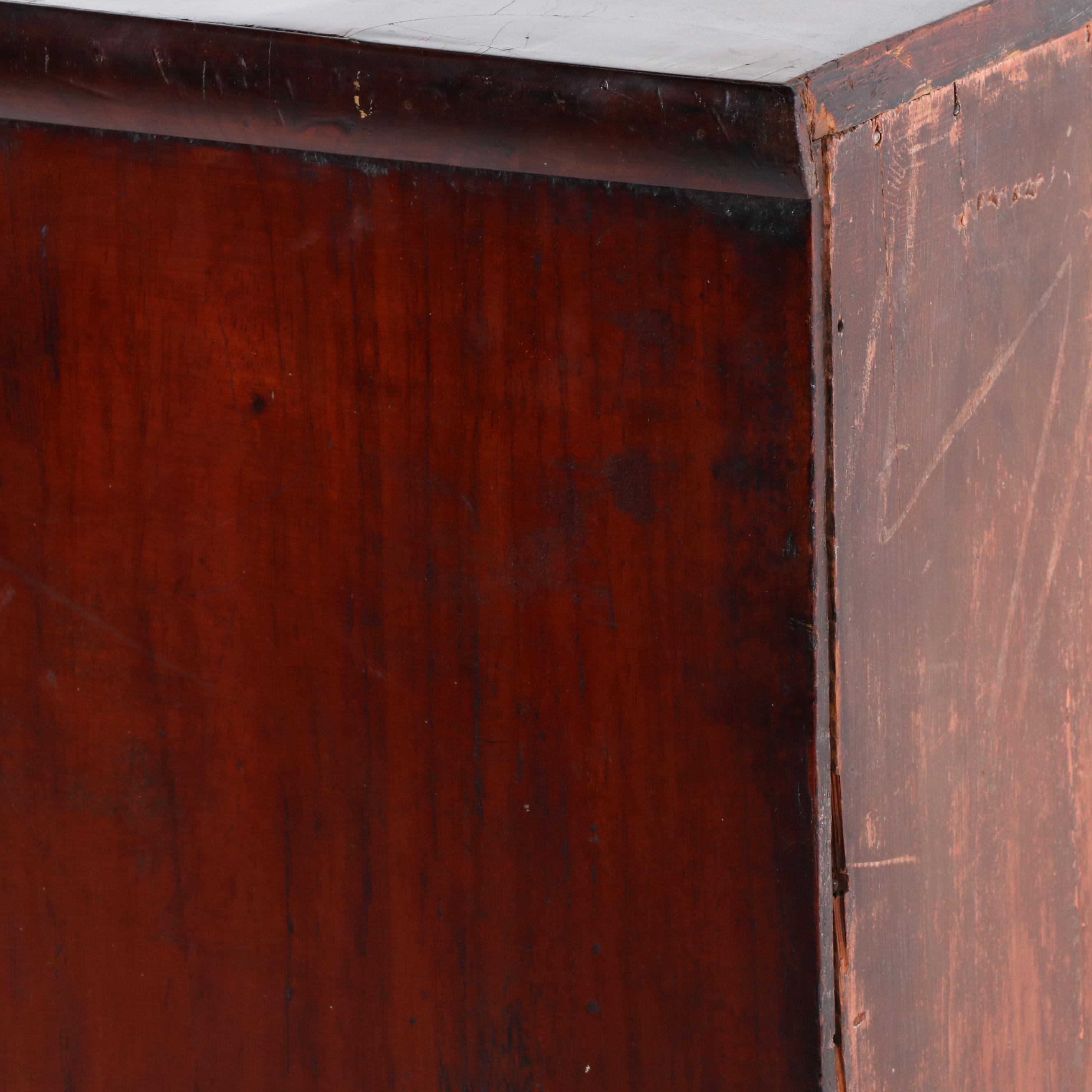 English Regency Period Walnut Bow Front Chest, Circa 1830