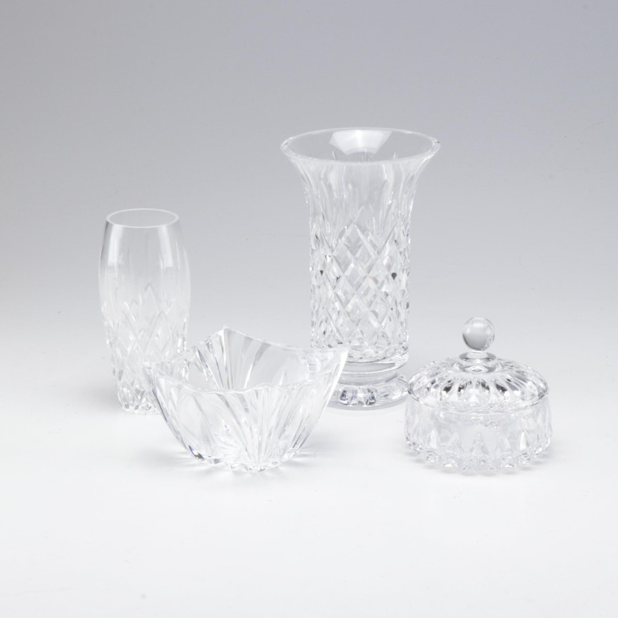 Crystal Vase and Tableware Collection Featuring Waterford and Lenox