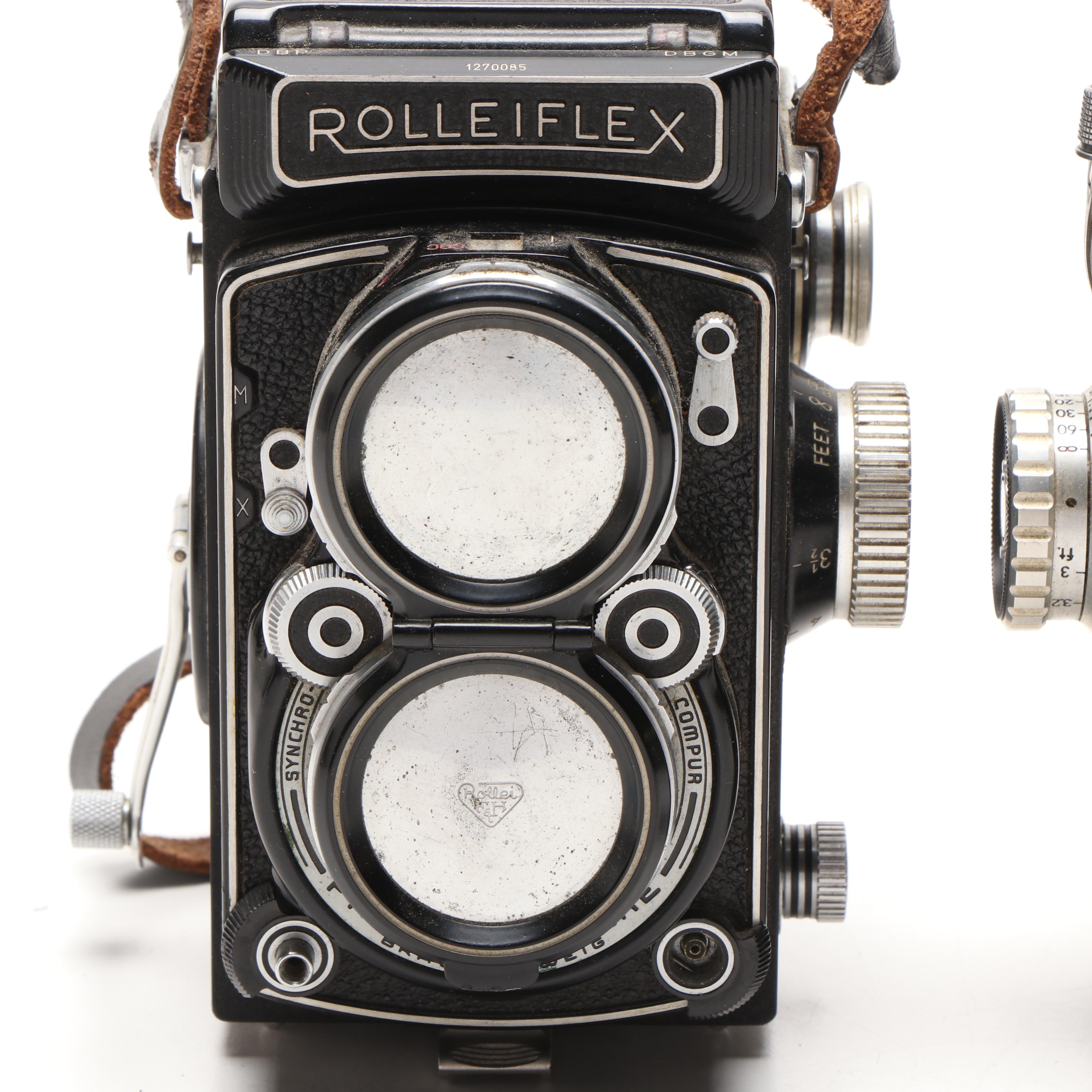 Kowa "Kalloflex" and Franke & Heidecke "Rolleiflex" Twin-Lens Reflex Cameras