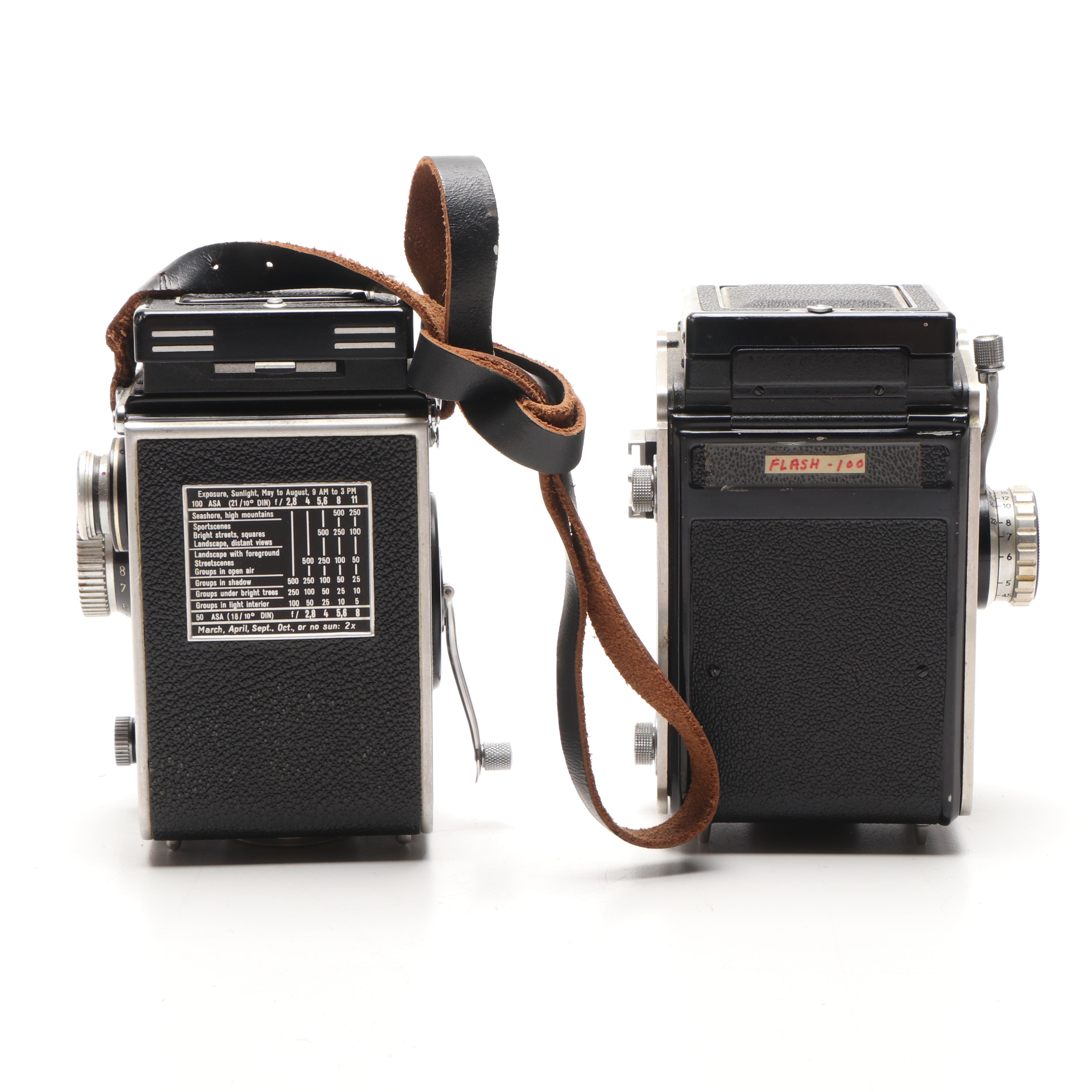 Kowa "Kalloflex" and Franke & Heidecke "Rolleiflex" Twin-Lens Reflex Cameras