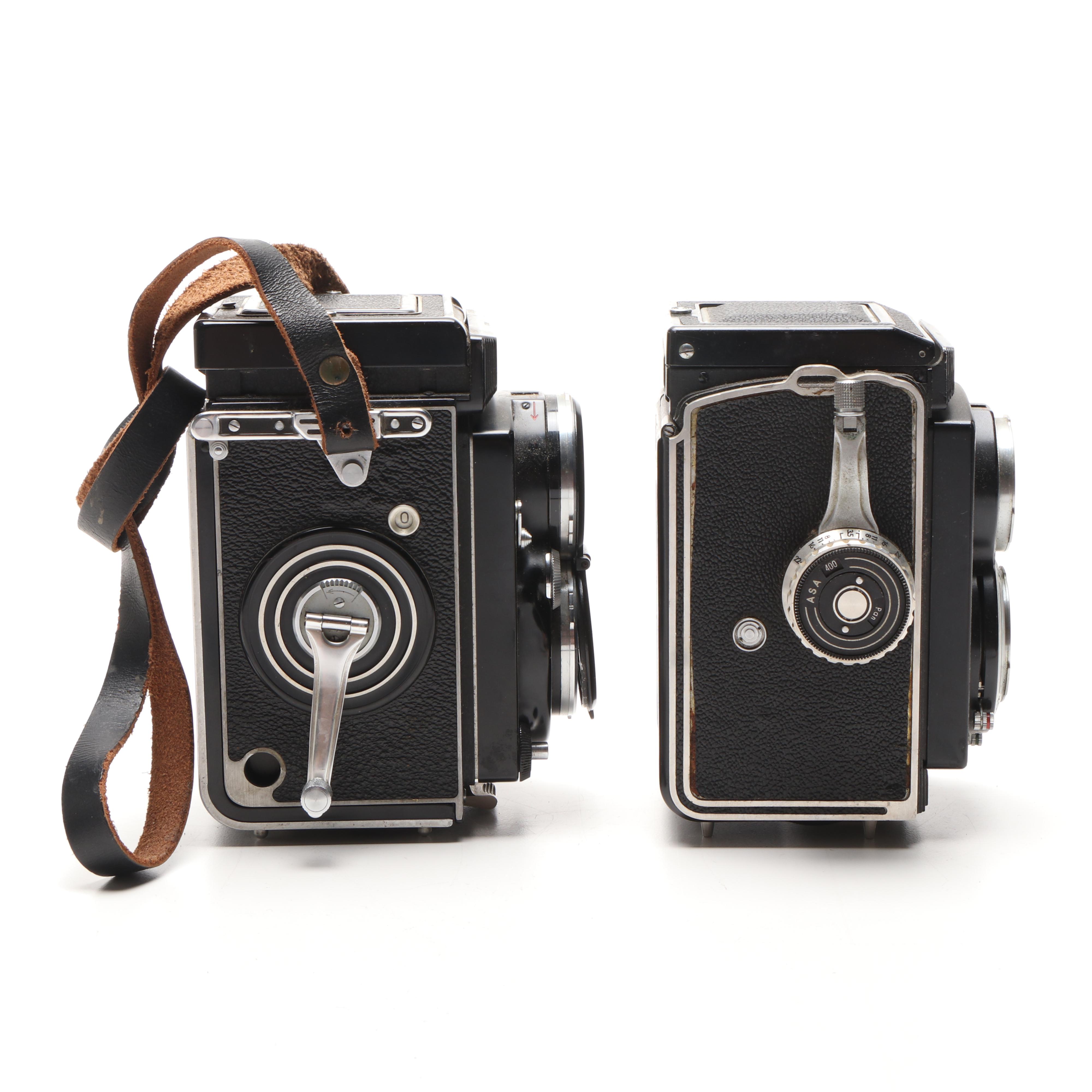 Kowa "Kalloflex" and Franke & Heidecke "Rolleiflex" Twin-Lens Reflex Cameras