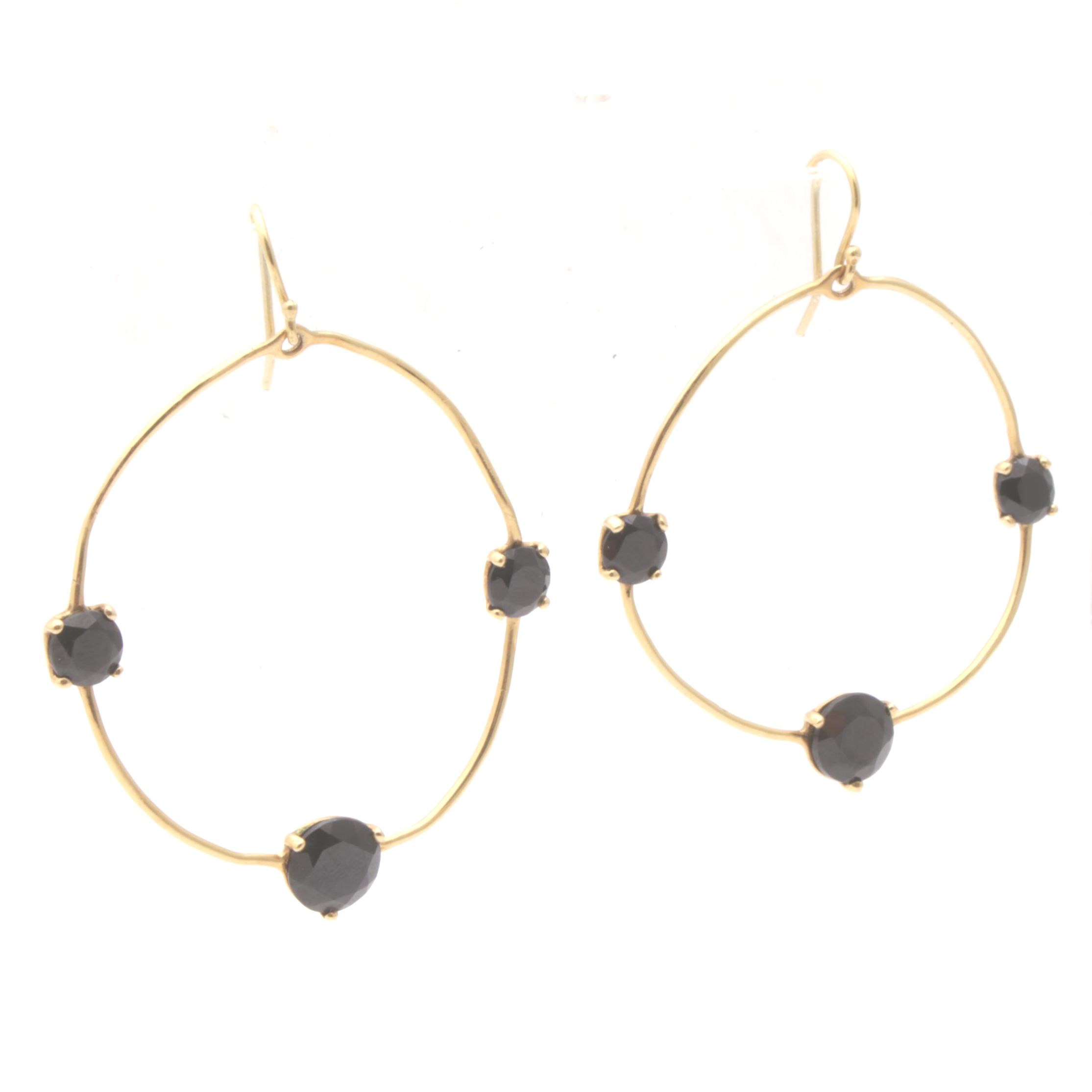 Ippolita 18K Yellow Gold and Onyx Earrings