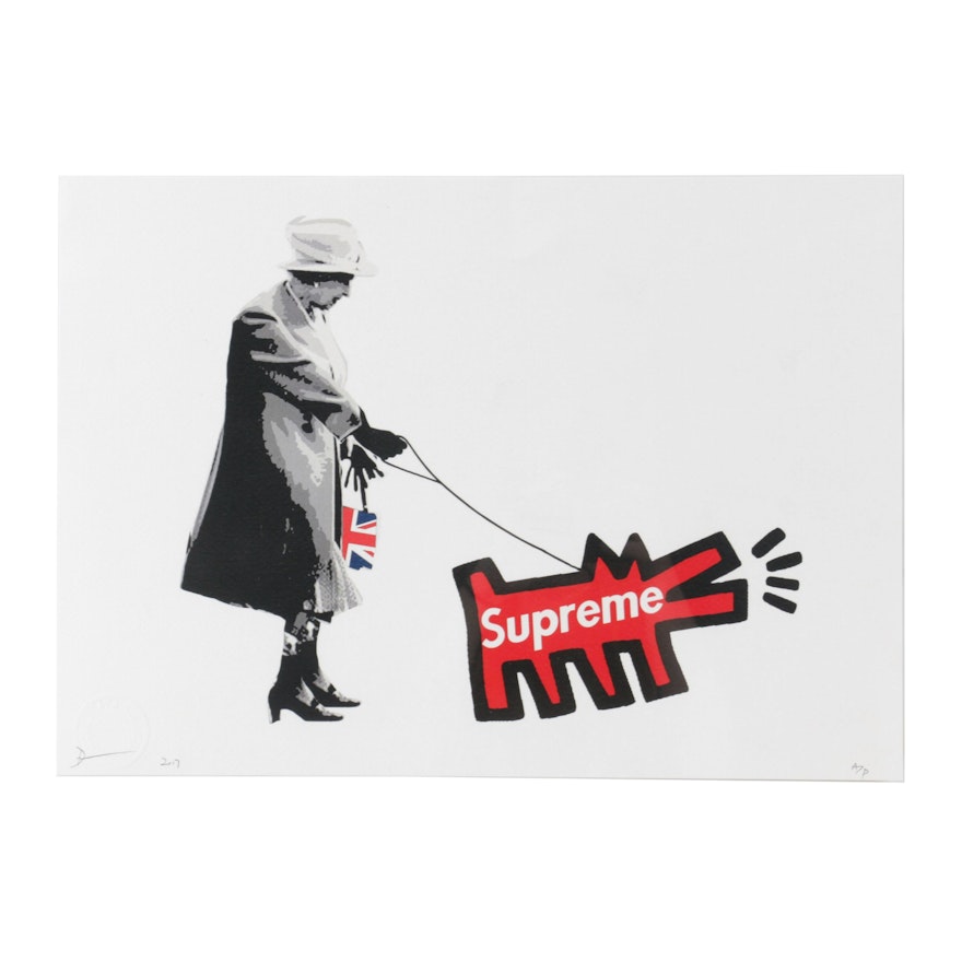 Death NYC Graphic Print "Queen Supreme Dog Red"