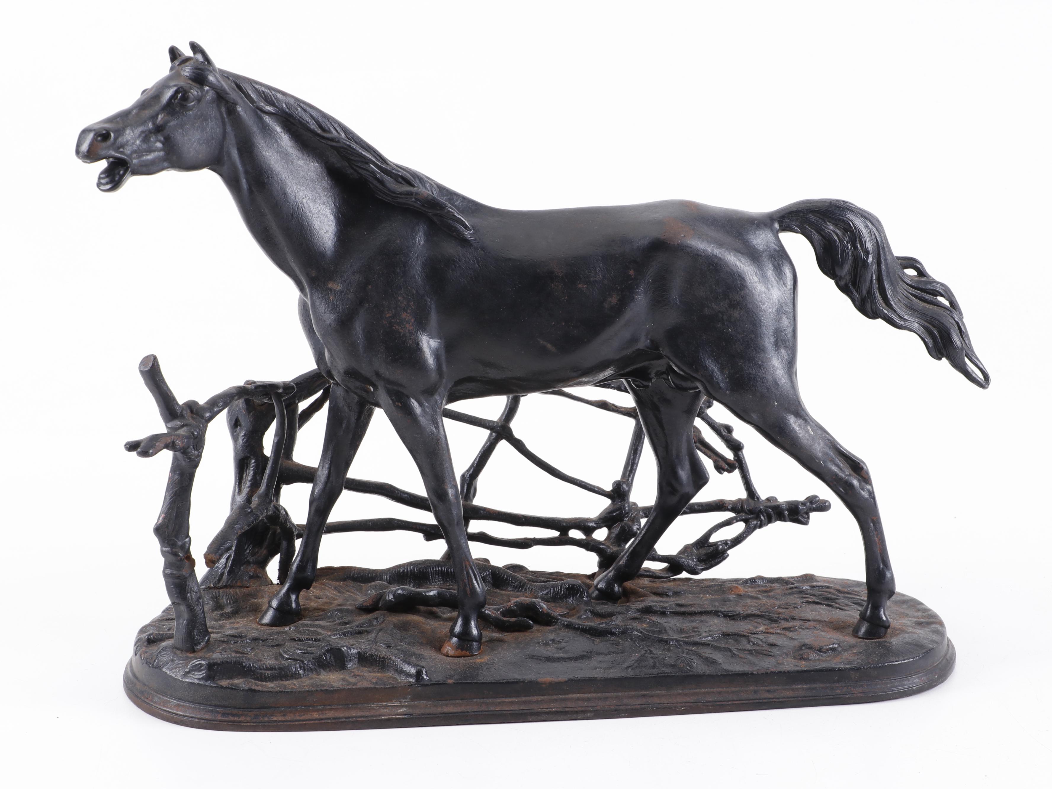 Cast Iron Horse Sculpture