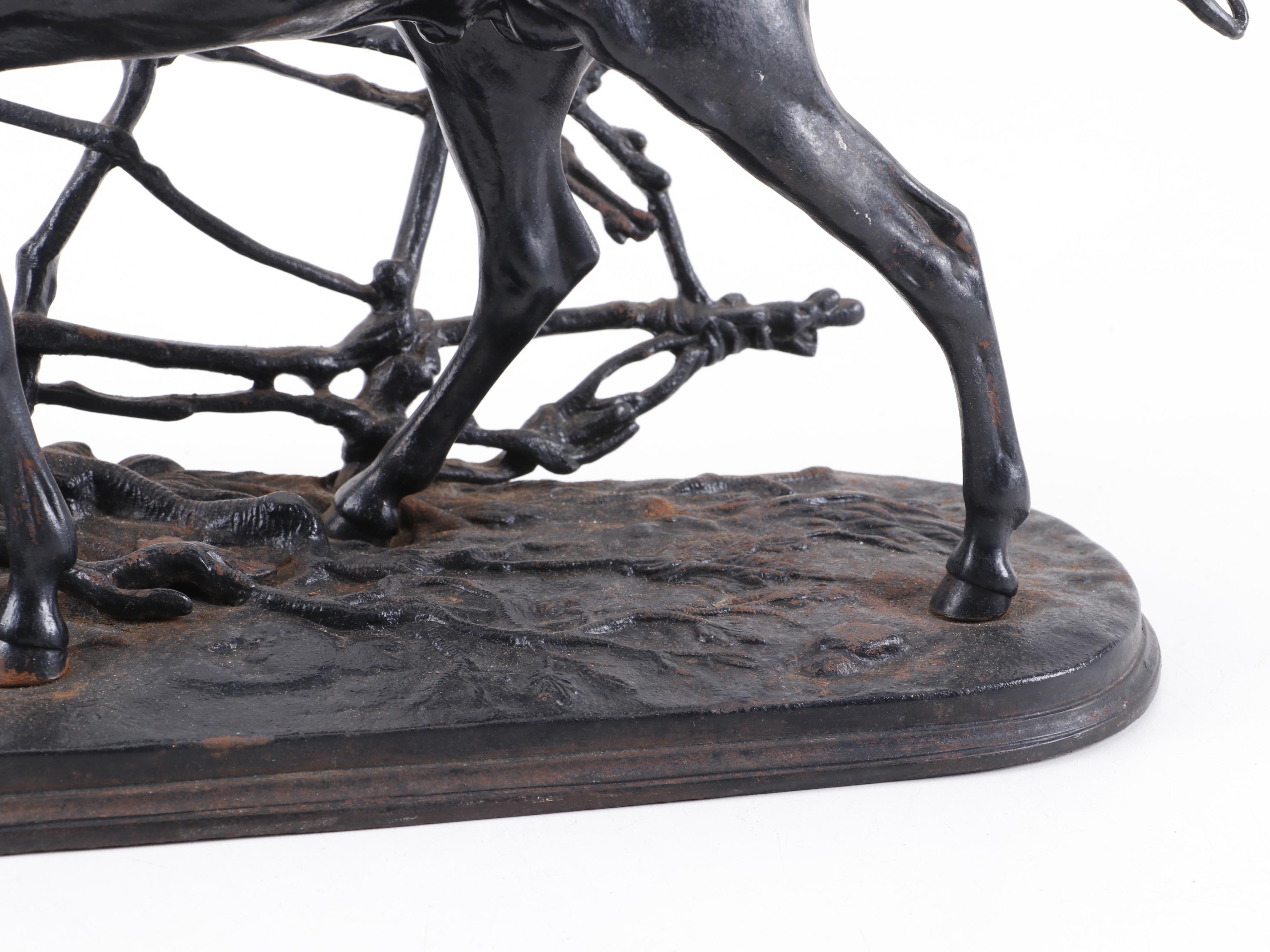 Cast Iron Horse Sculpture