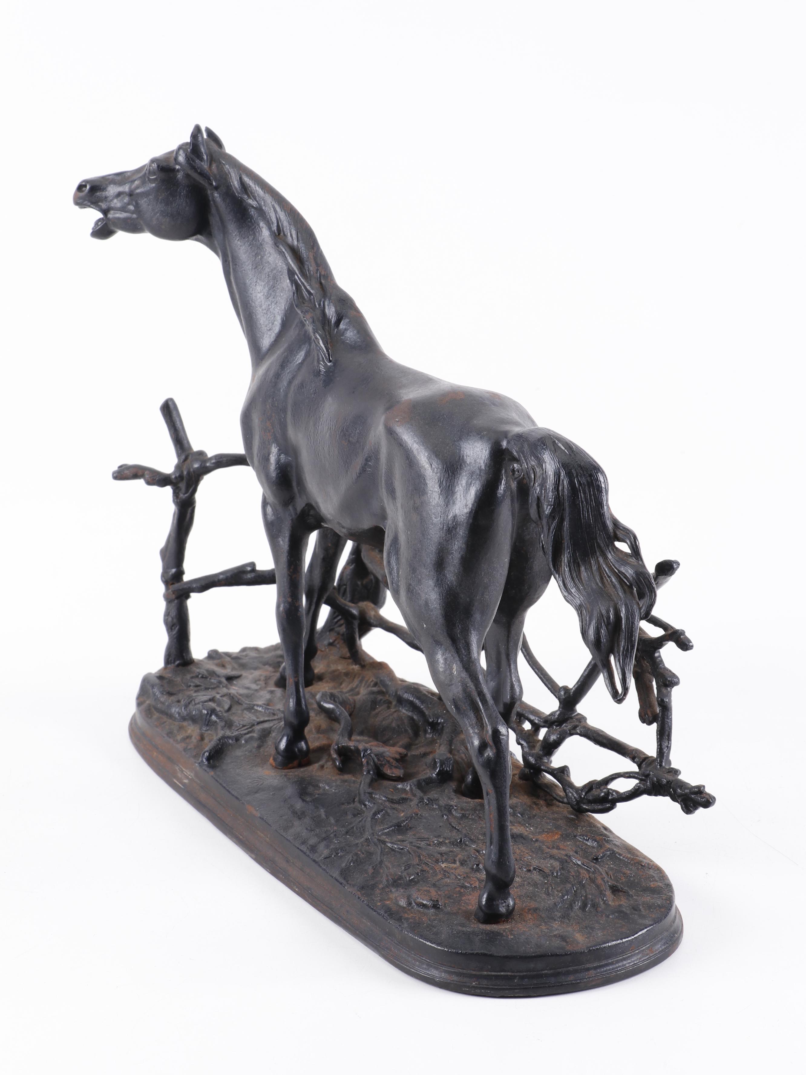 Cast Iron Horse Sculpture