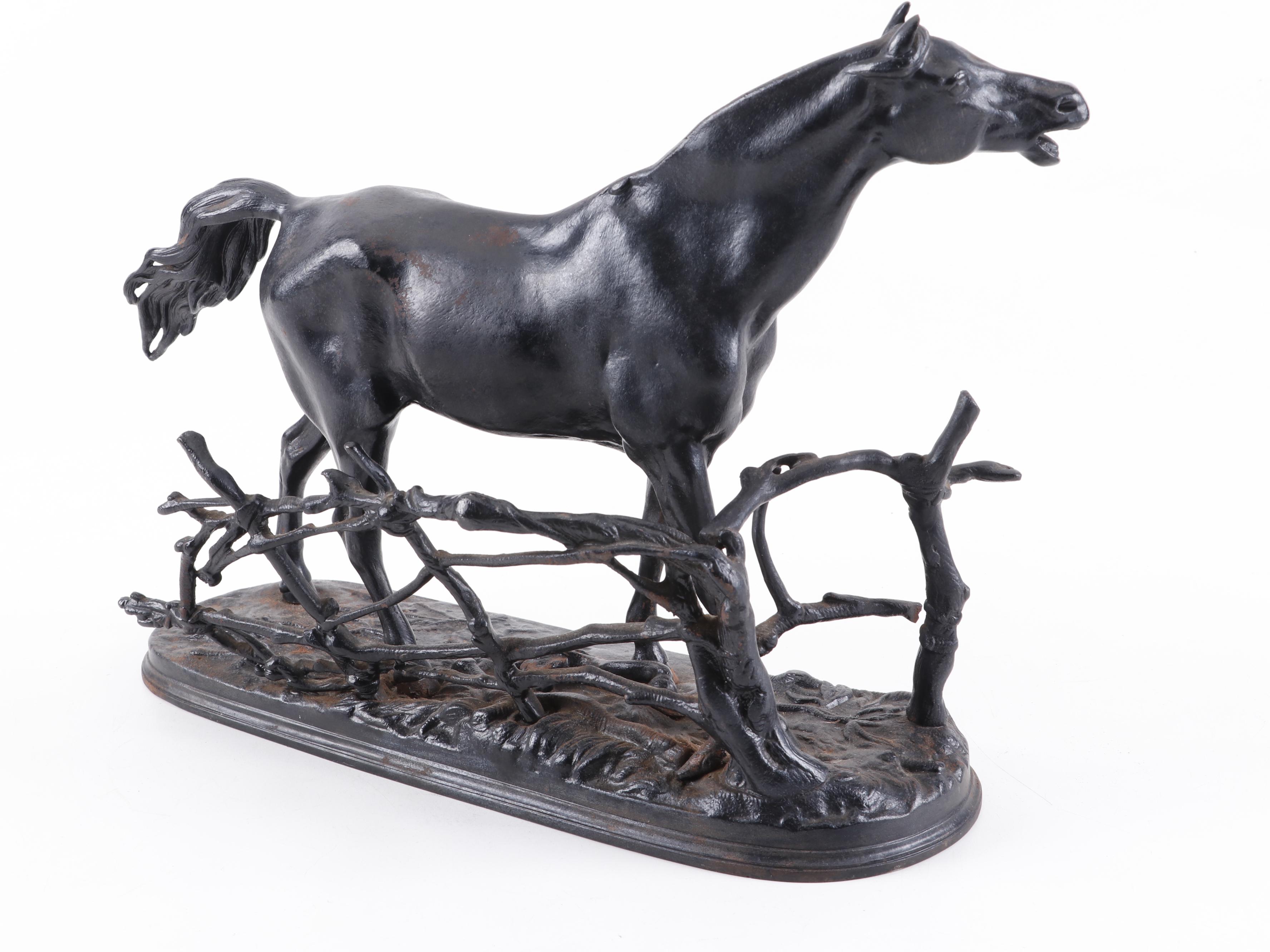 Cast Iron Horse Sculpture