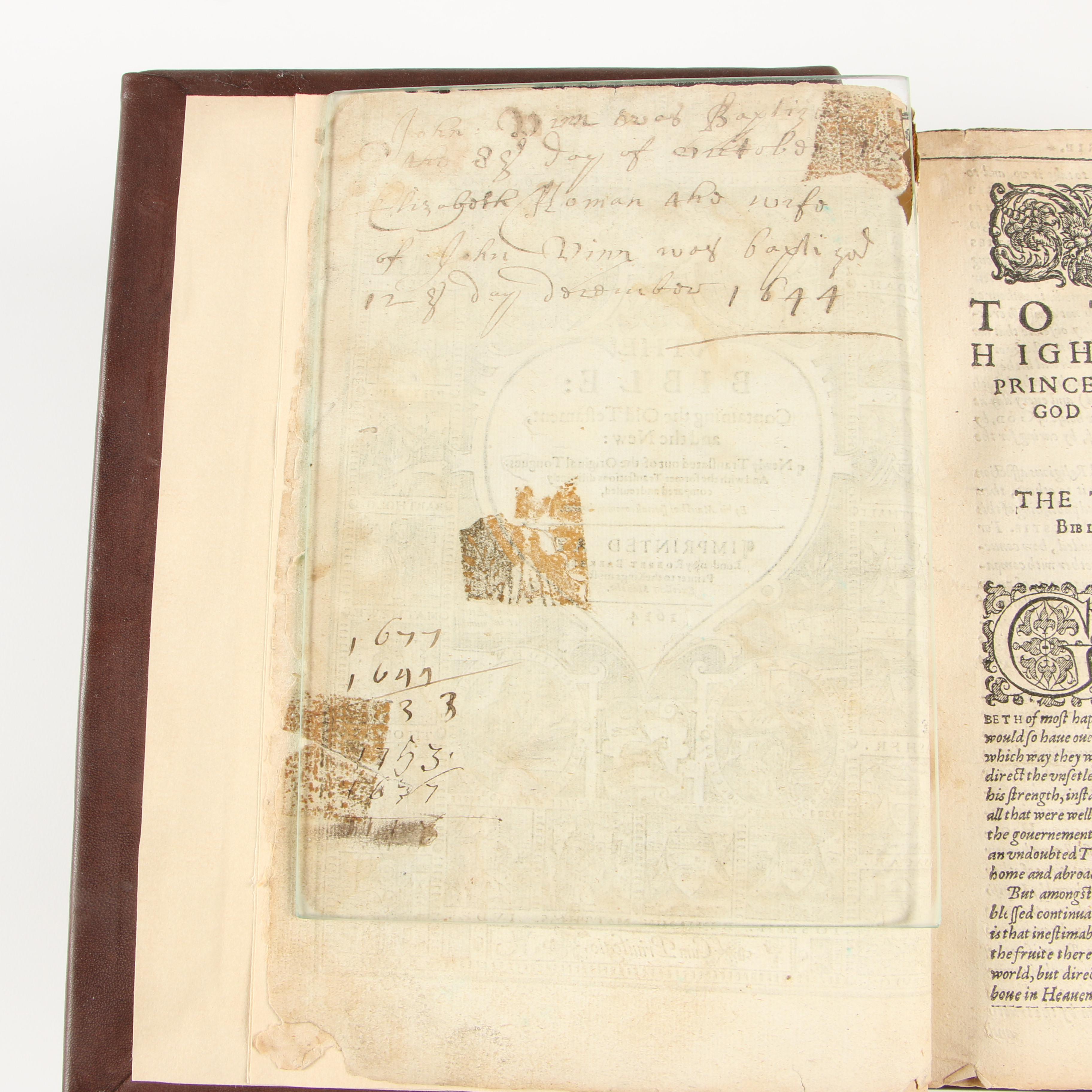 1615 King James Version Bible