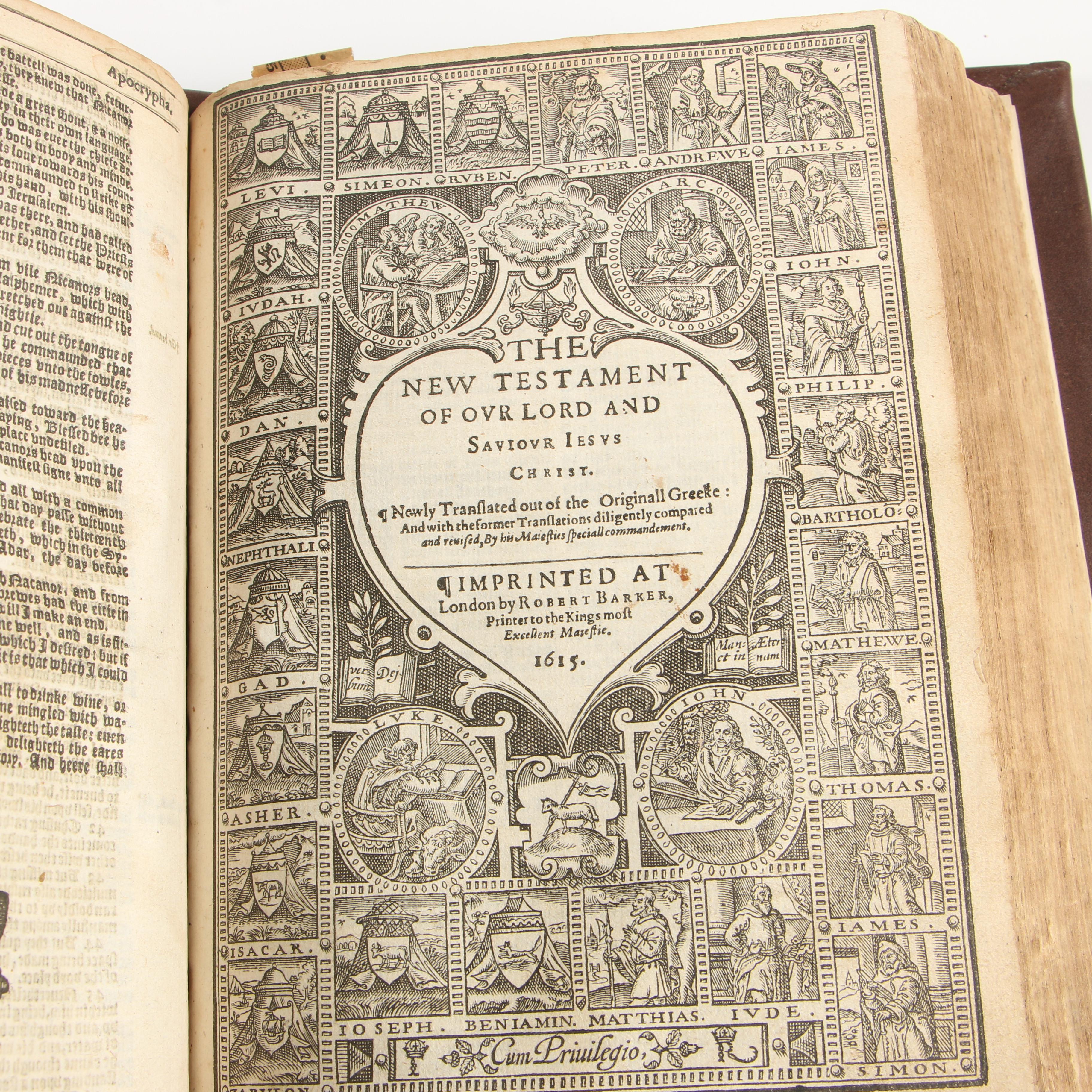 1615 King James Version Bible