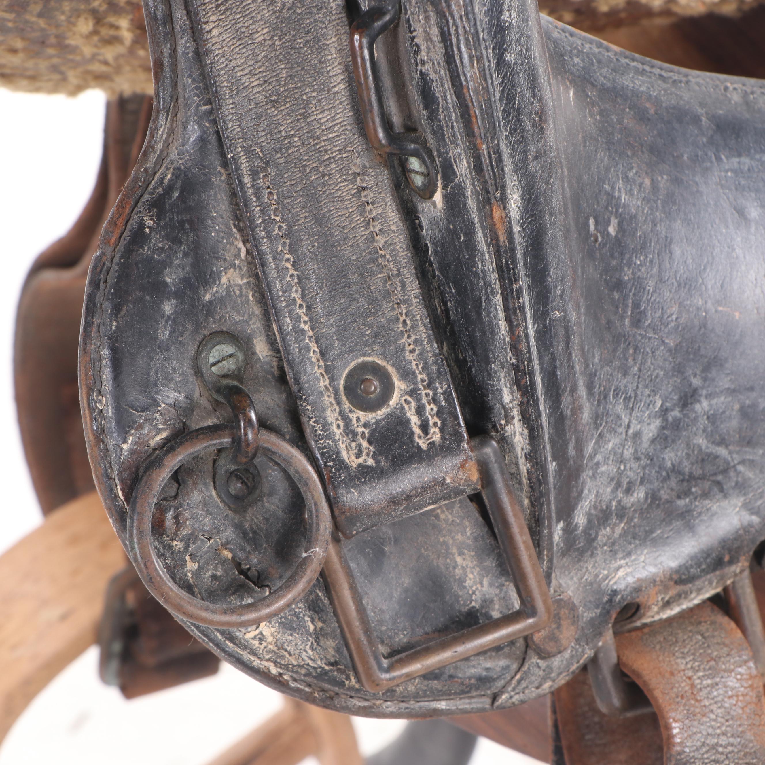McClellan-Style 12 Inch Cavalry Saddle, Early 20th Century