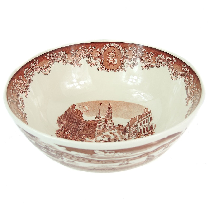 Shreve Crump & Lowe Wedgwood "The Boston Bowl" Transferware Bowl