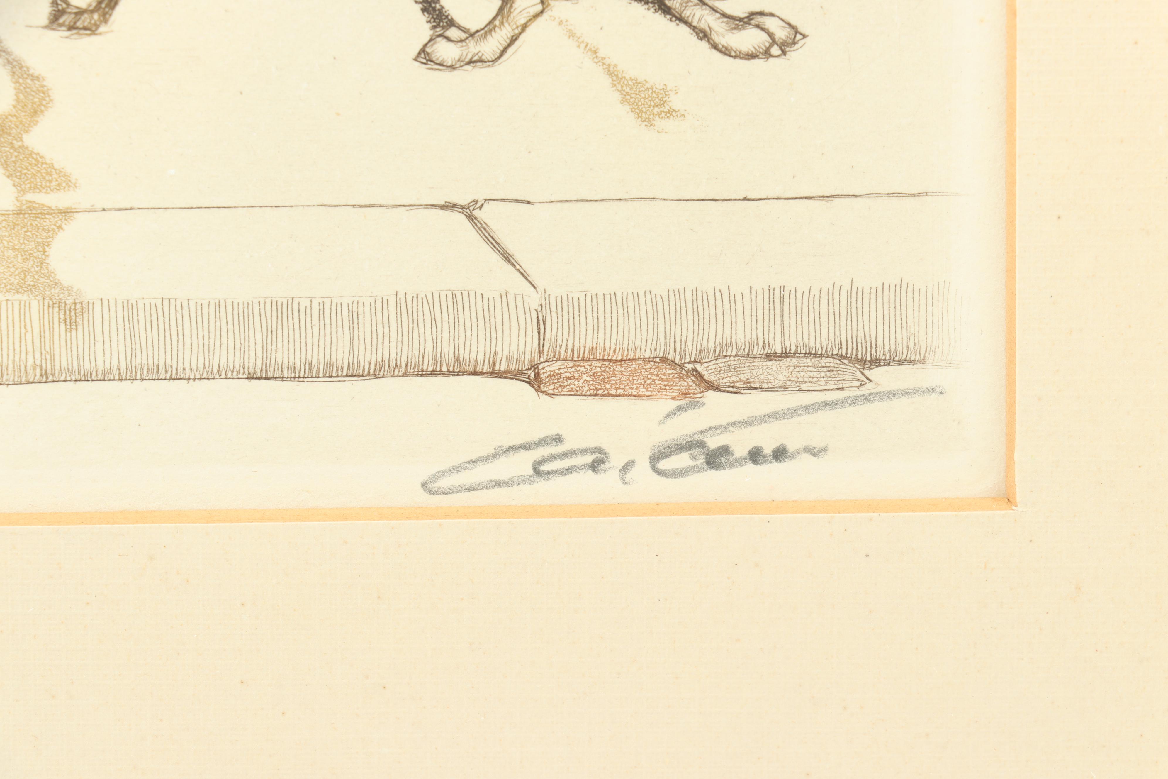 Boris O'Klein Etching "Comme Nos Maitres!"