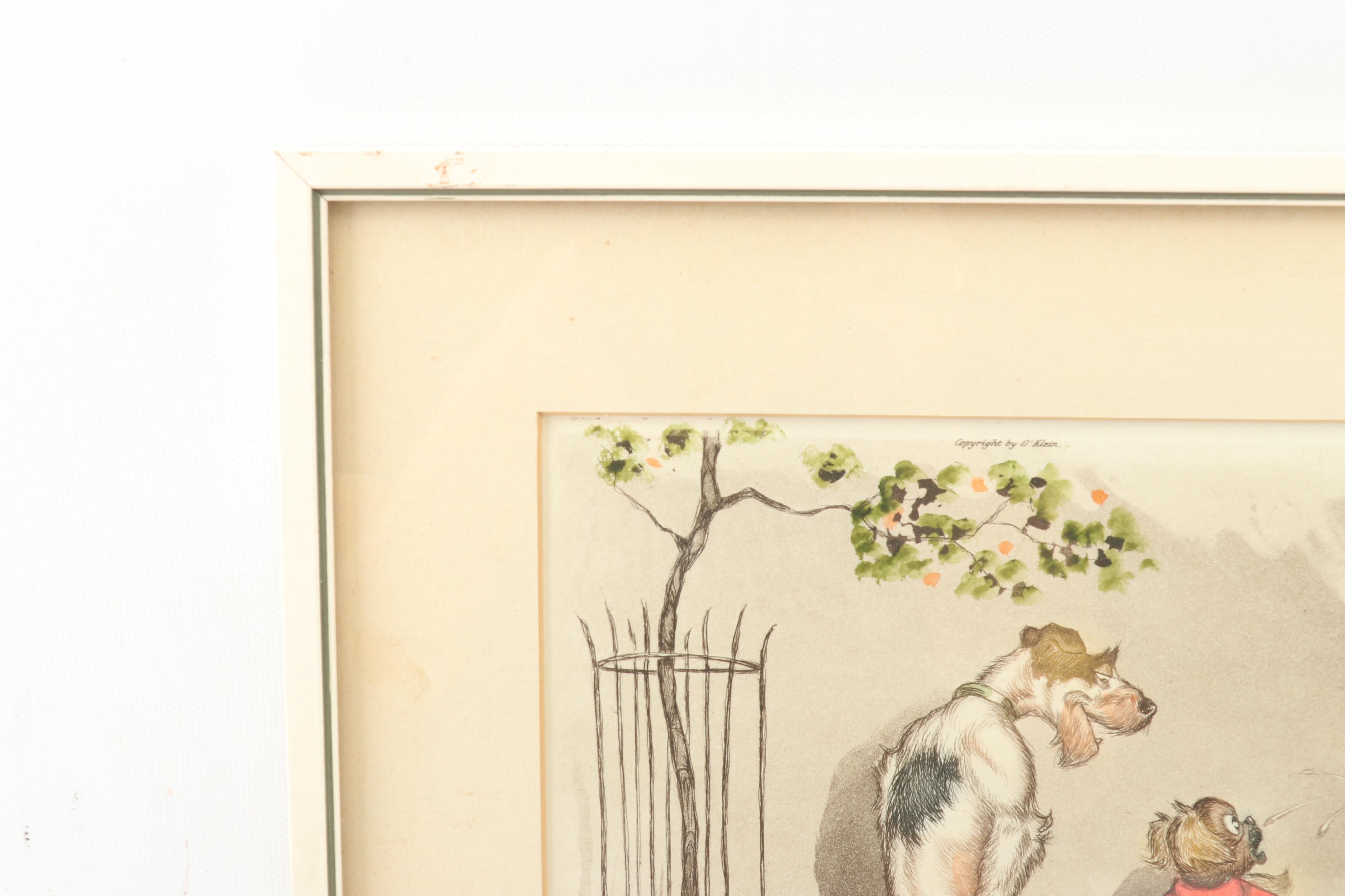 Boris O'Klein Etching "Comme Nos Maitres!"