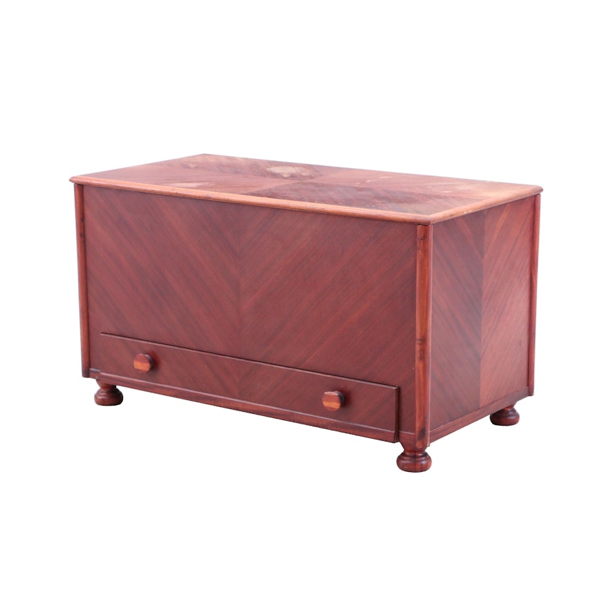 Art Deco/Transitional Style Mahogany Chest, Mid to Late 20th Century