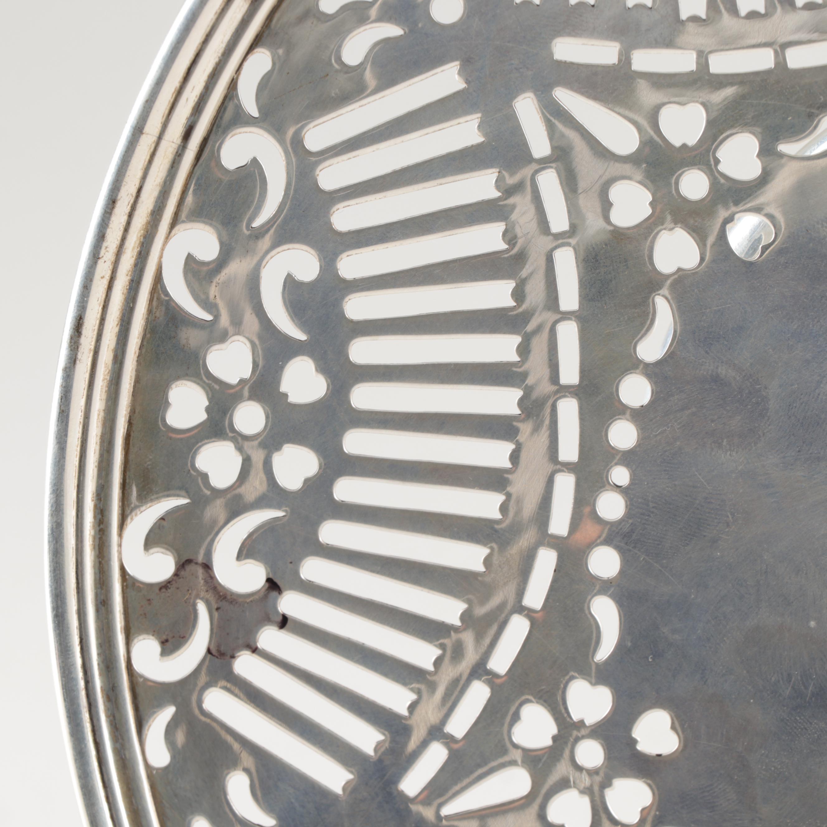 A. Stowell & Co. Sterling Silver Pierced Serving Platter